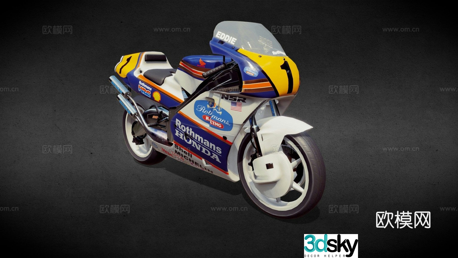 honda motorcycle 3d model