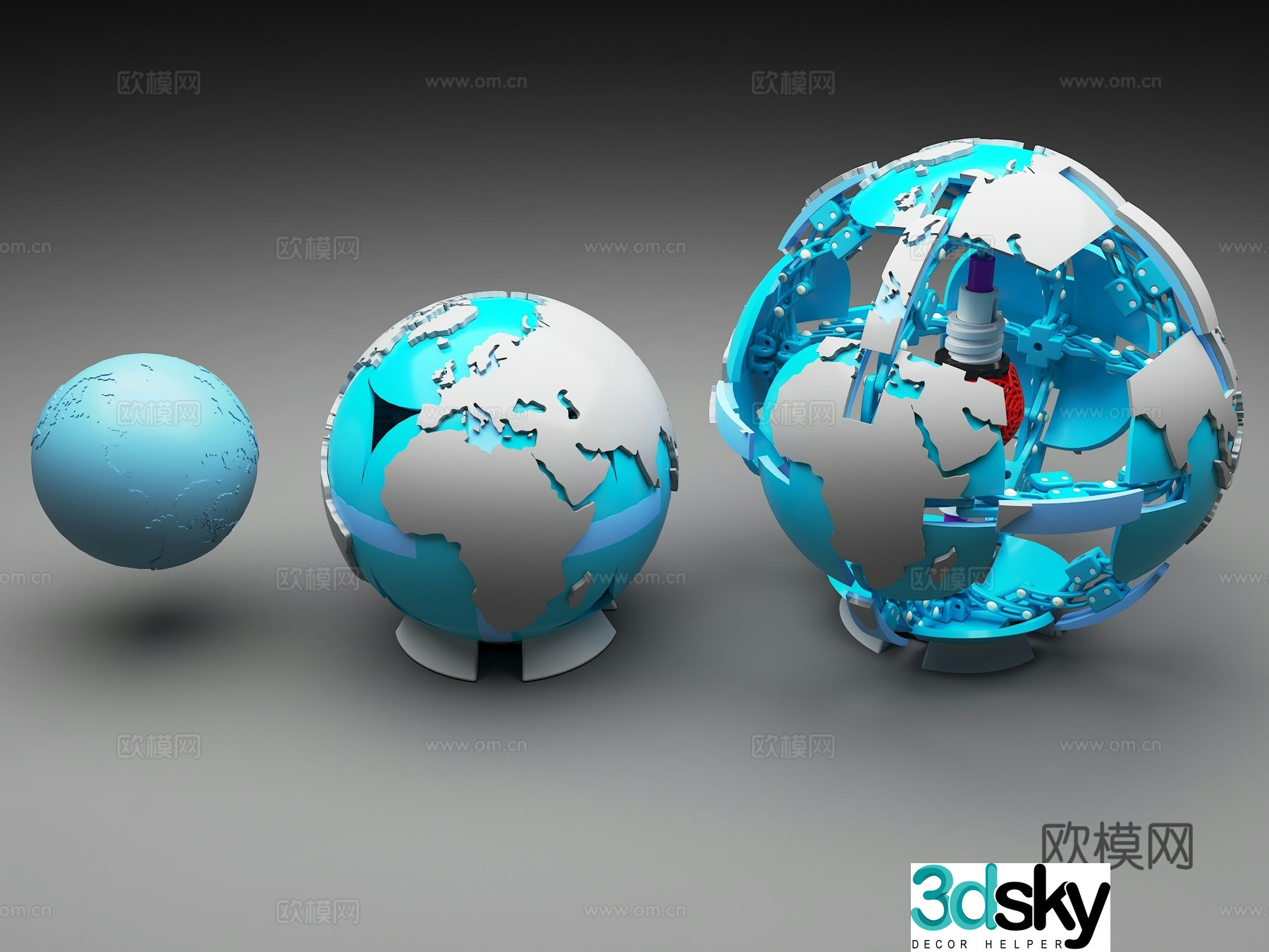 Globe Mechanical Earth 3d model