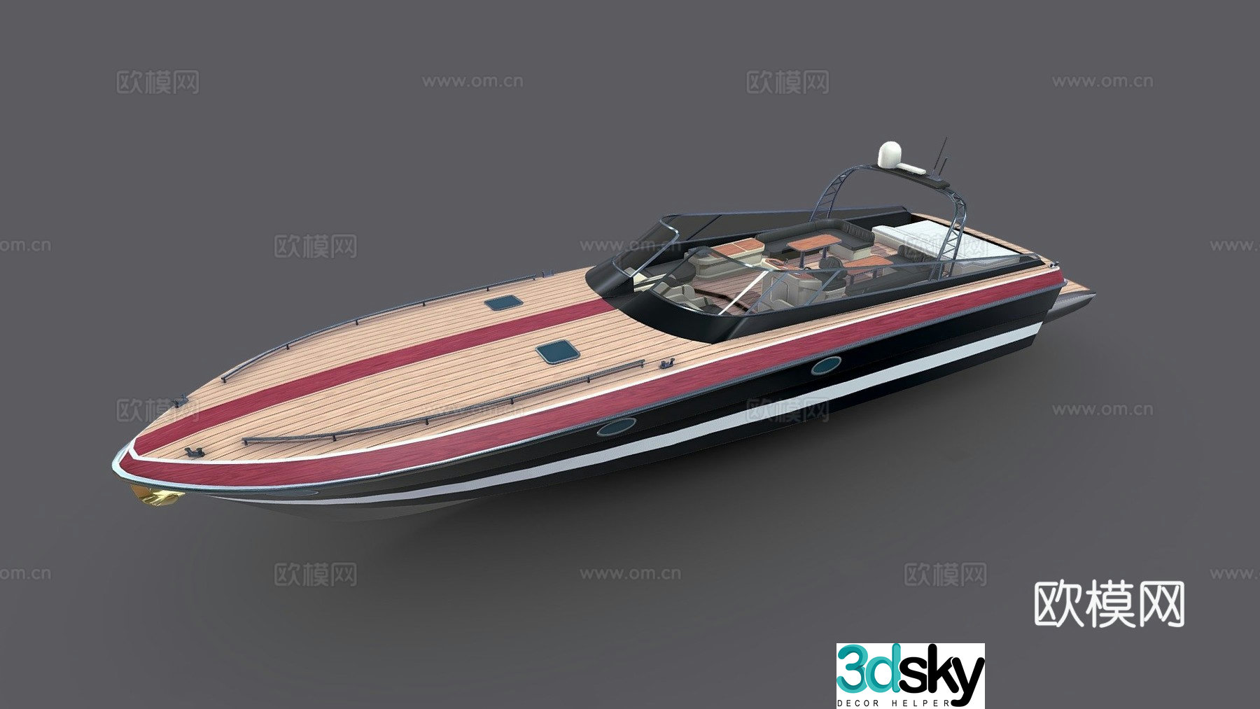 luxury yacht 3d model