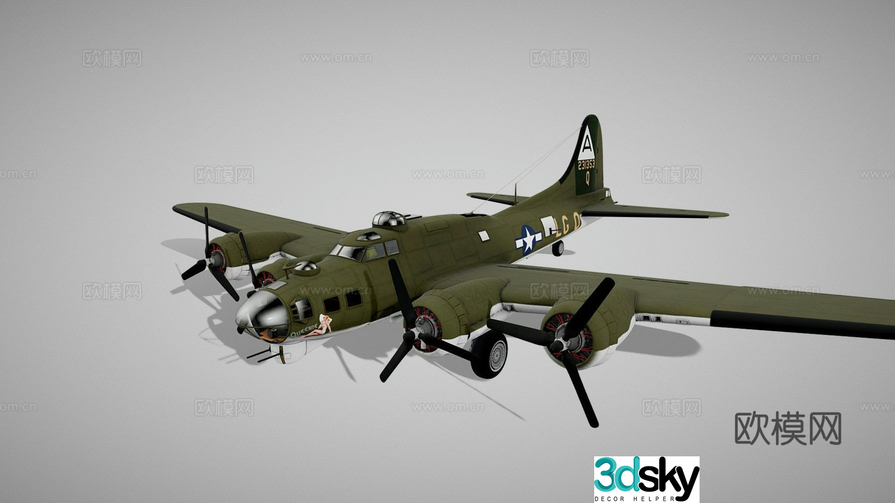 Aircraft bomber 3d model