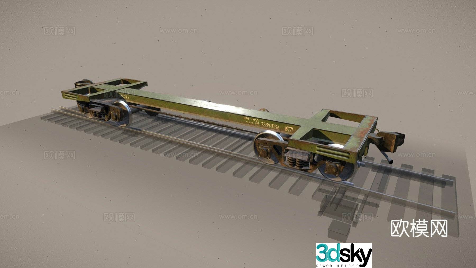 Railway rails 3d model