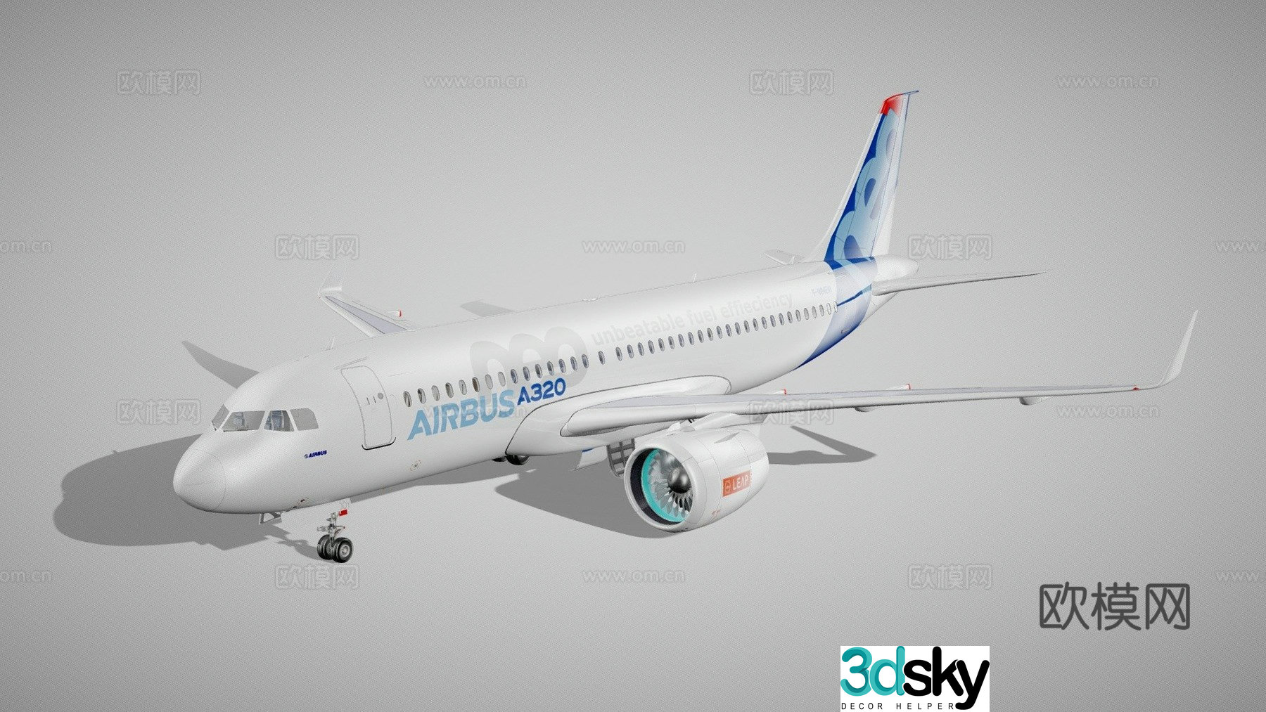 Airliner aircraft 3d model