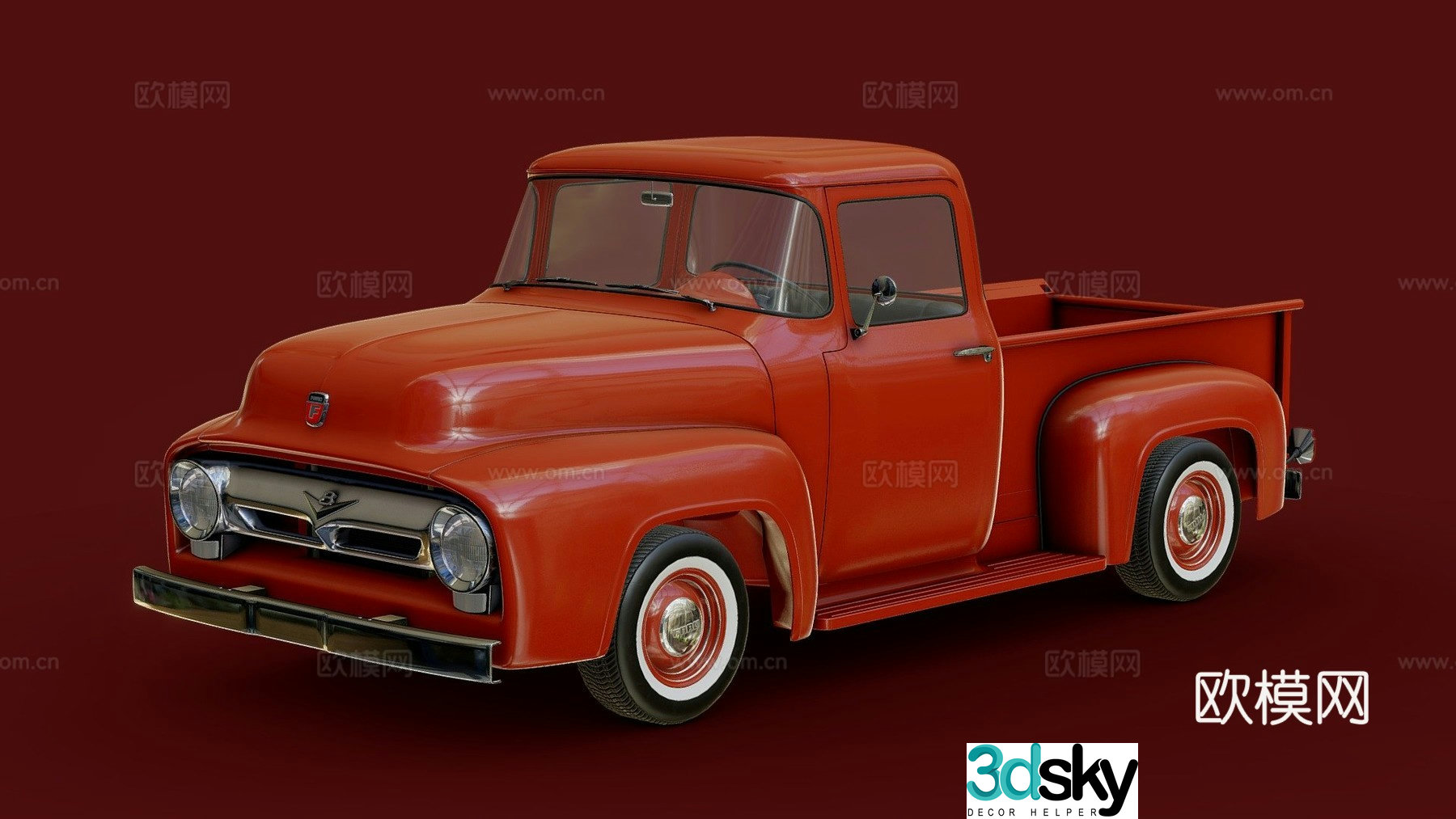 pickup truck cargo truck 3d model