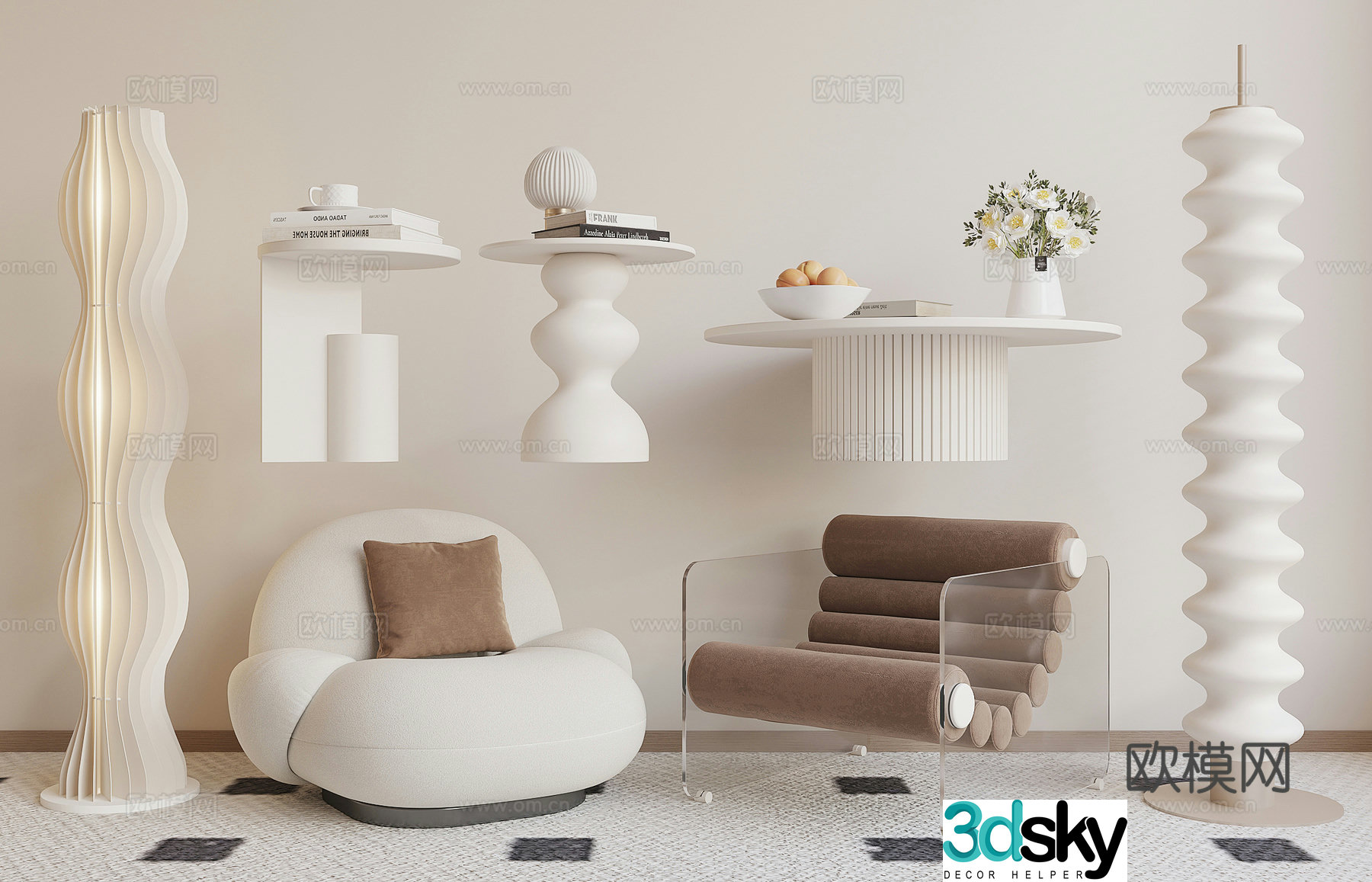Single sofa leisure sofa 3d model