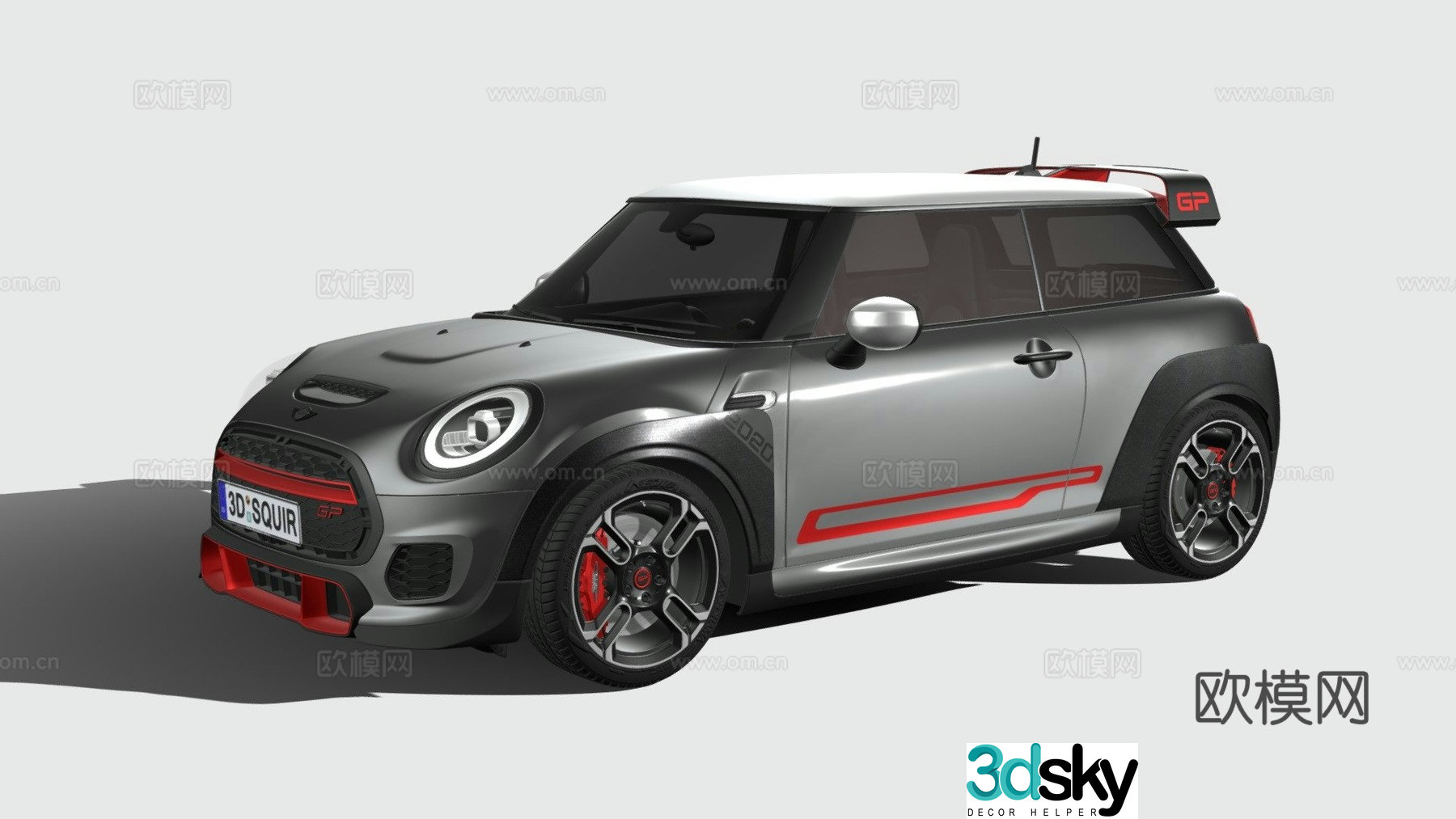 gray car 3d model