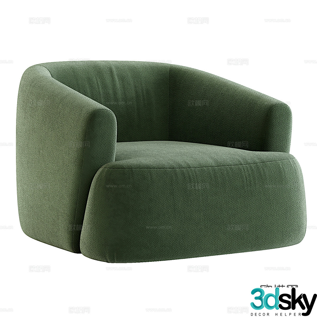 Modern single sofa leisure sofa 3d model