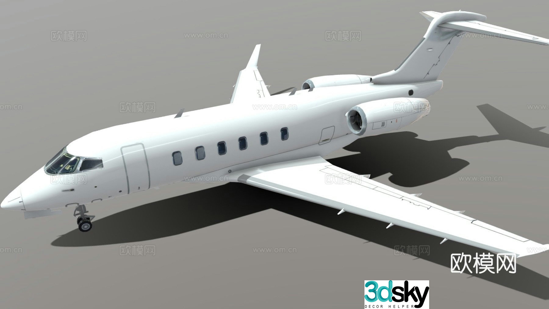 airplane airliner 3d model