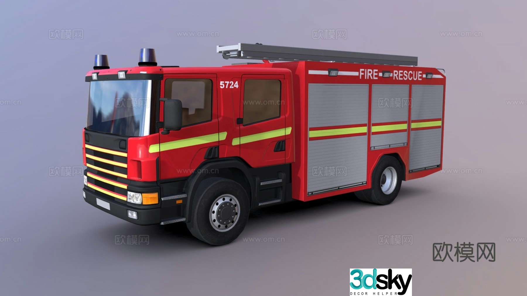 fire truck 3d model