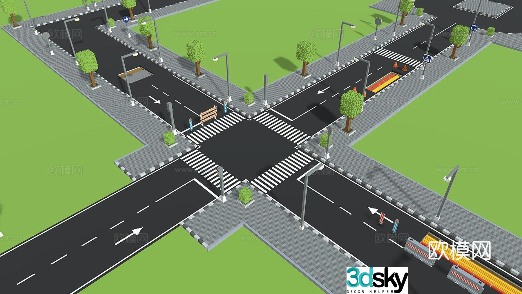 road sign 3d model
