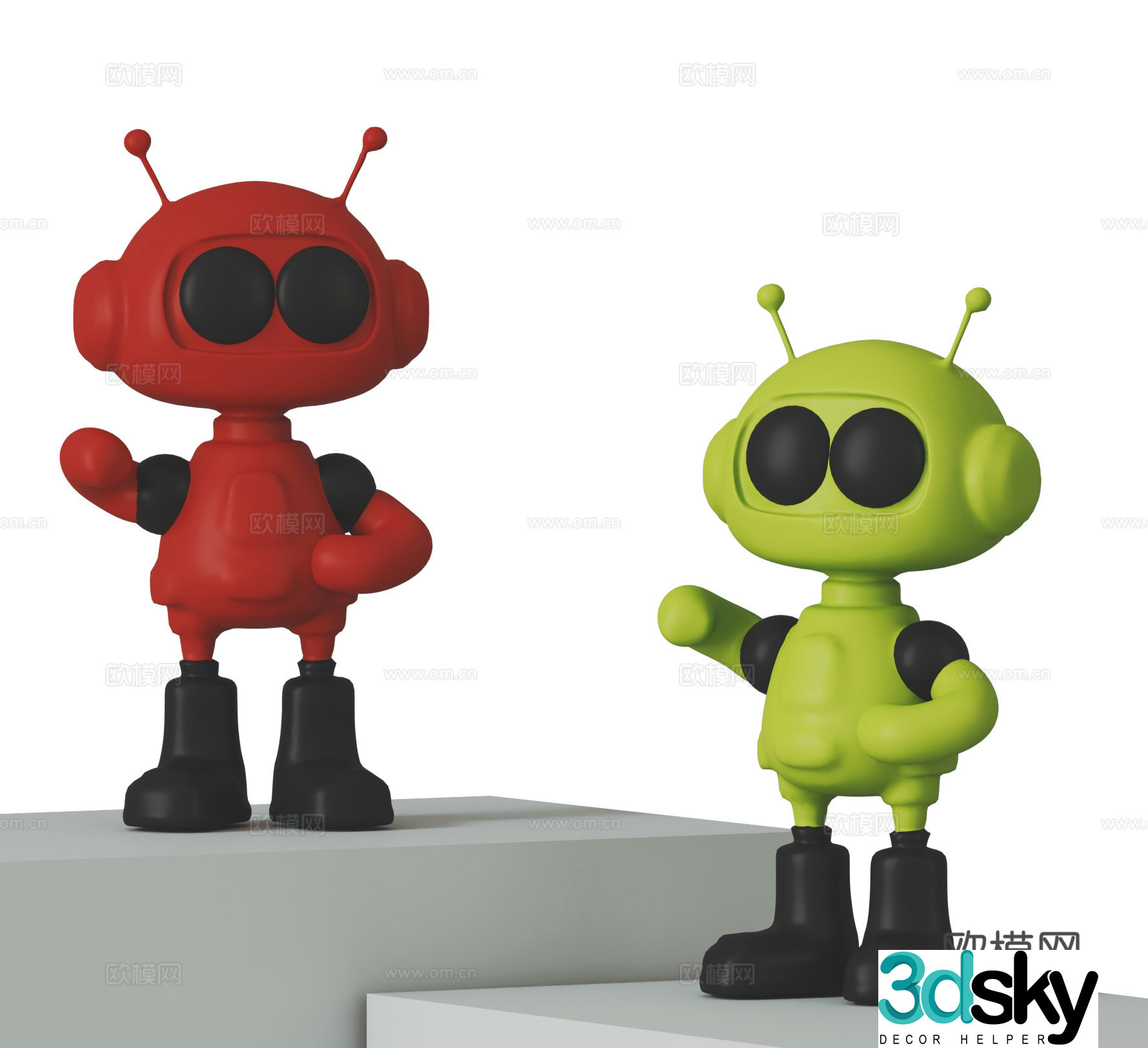 Robot Doll Trendy Toy Decoration 3D Model