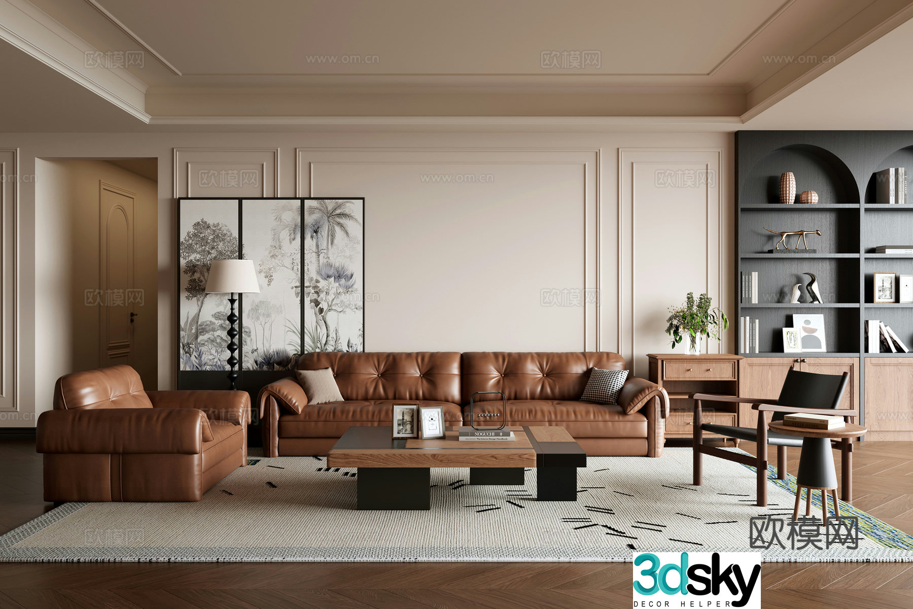 Medieval style living room 3D model