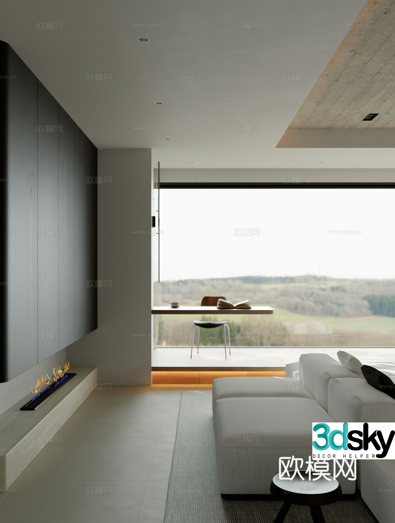 Modern living room 3d model