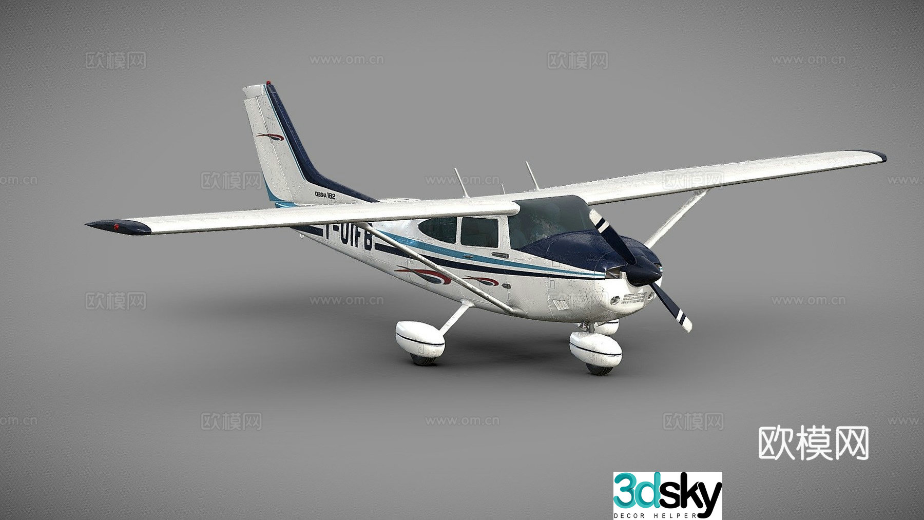 Ultralight aircraft passenger aircraft 3d model