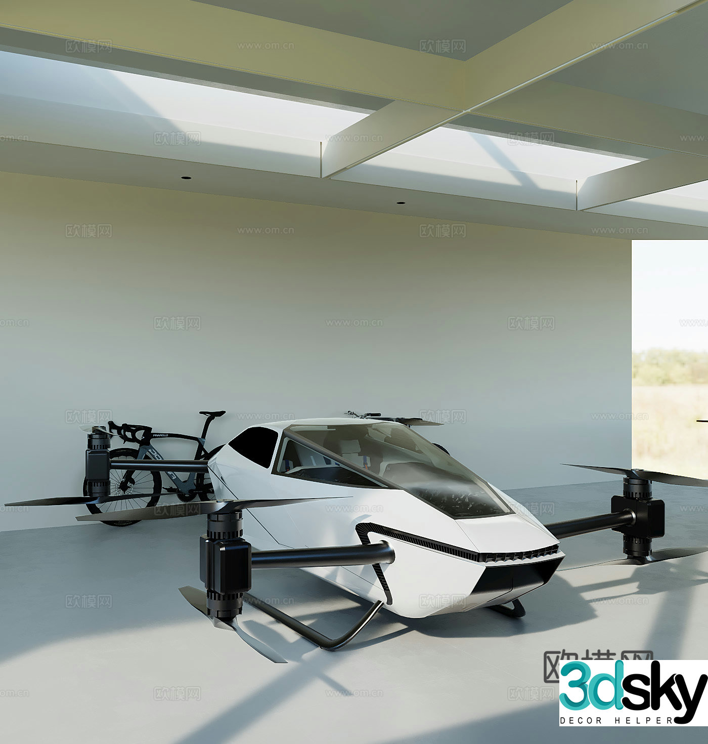 Modern drone 3d model