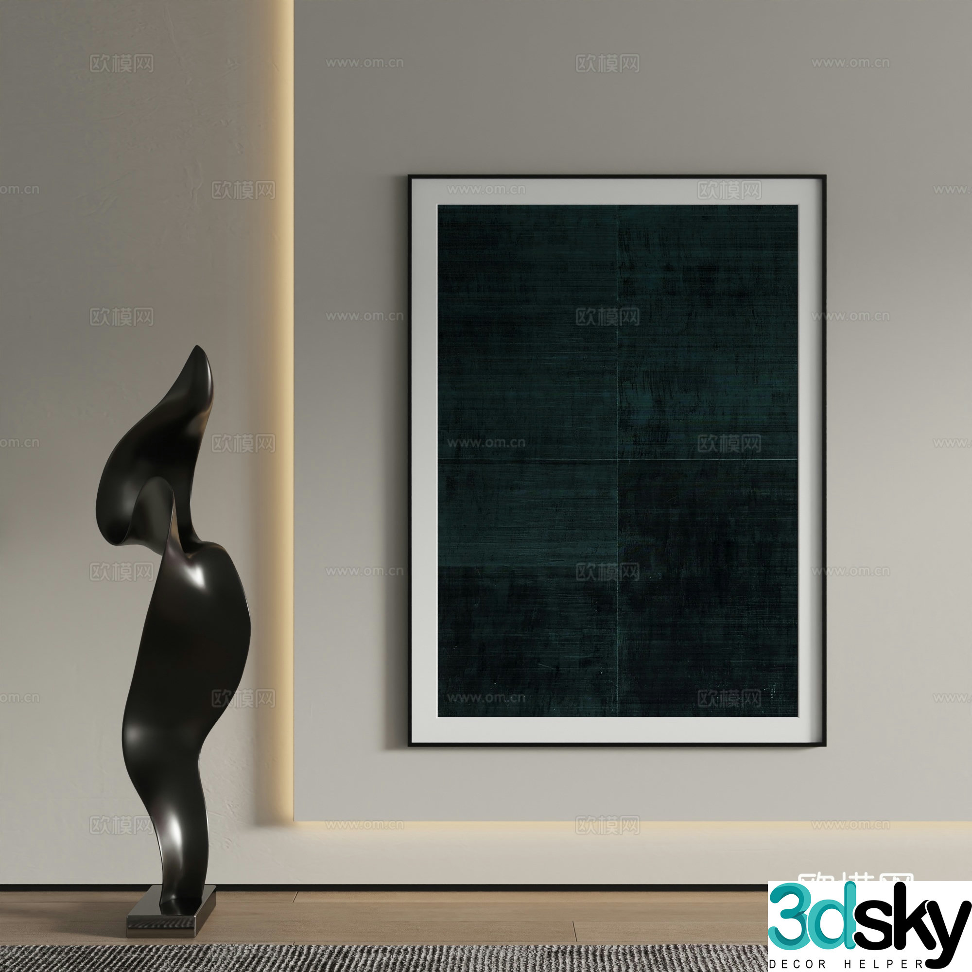 Decorative painting art painting hanging painting 3d model