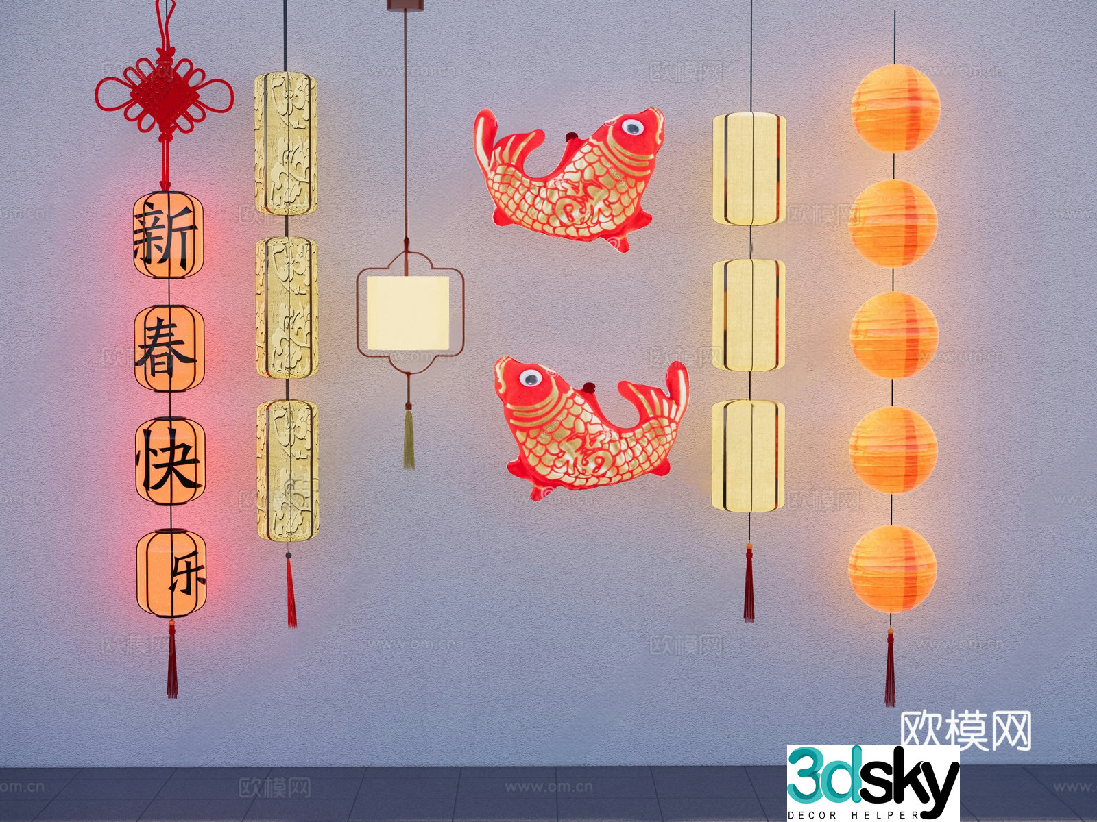New Chinese lantern 3d model