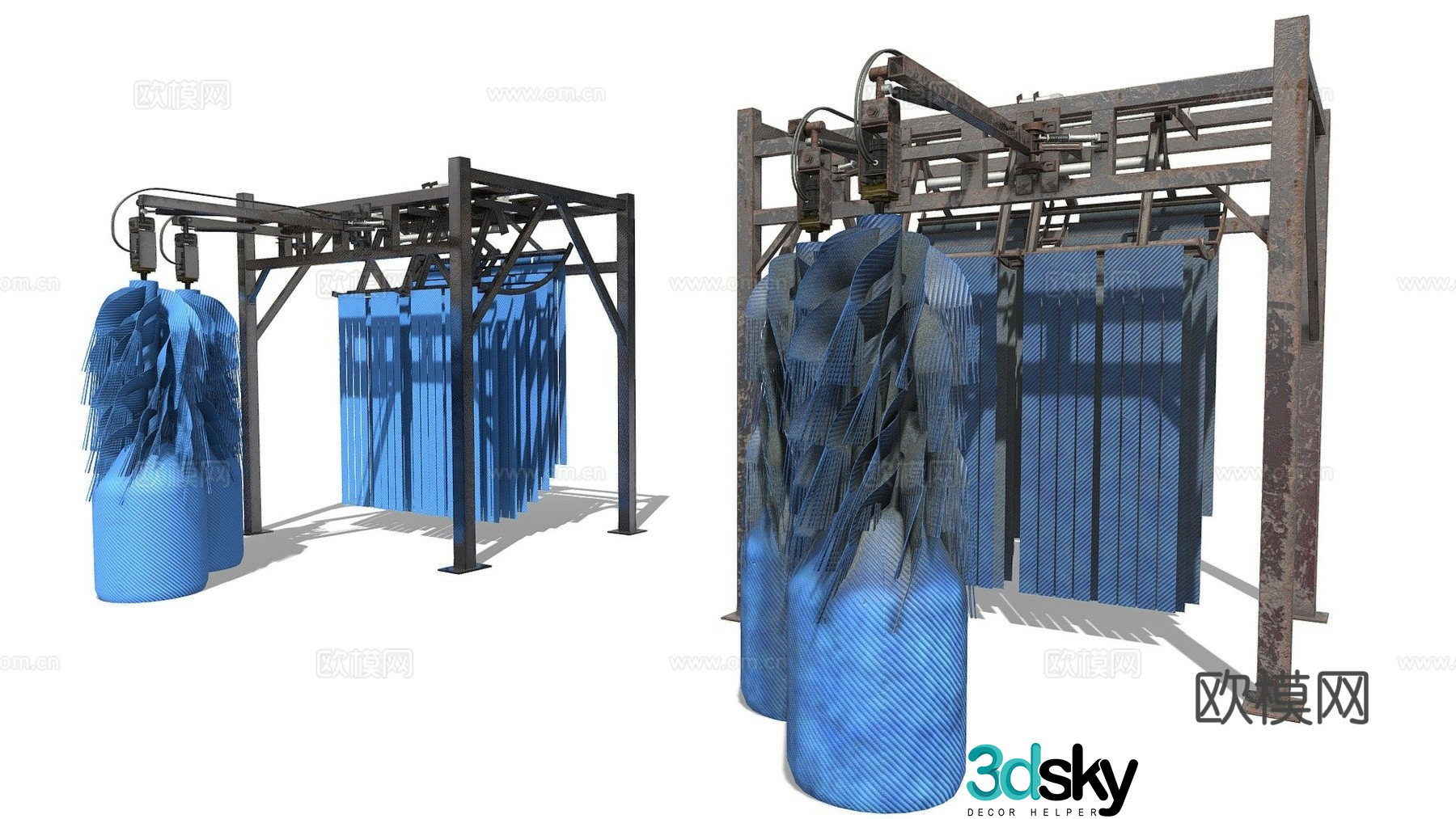 Industrial equipment car wash 3d model