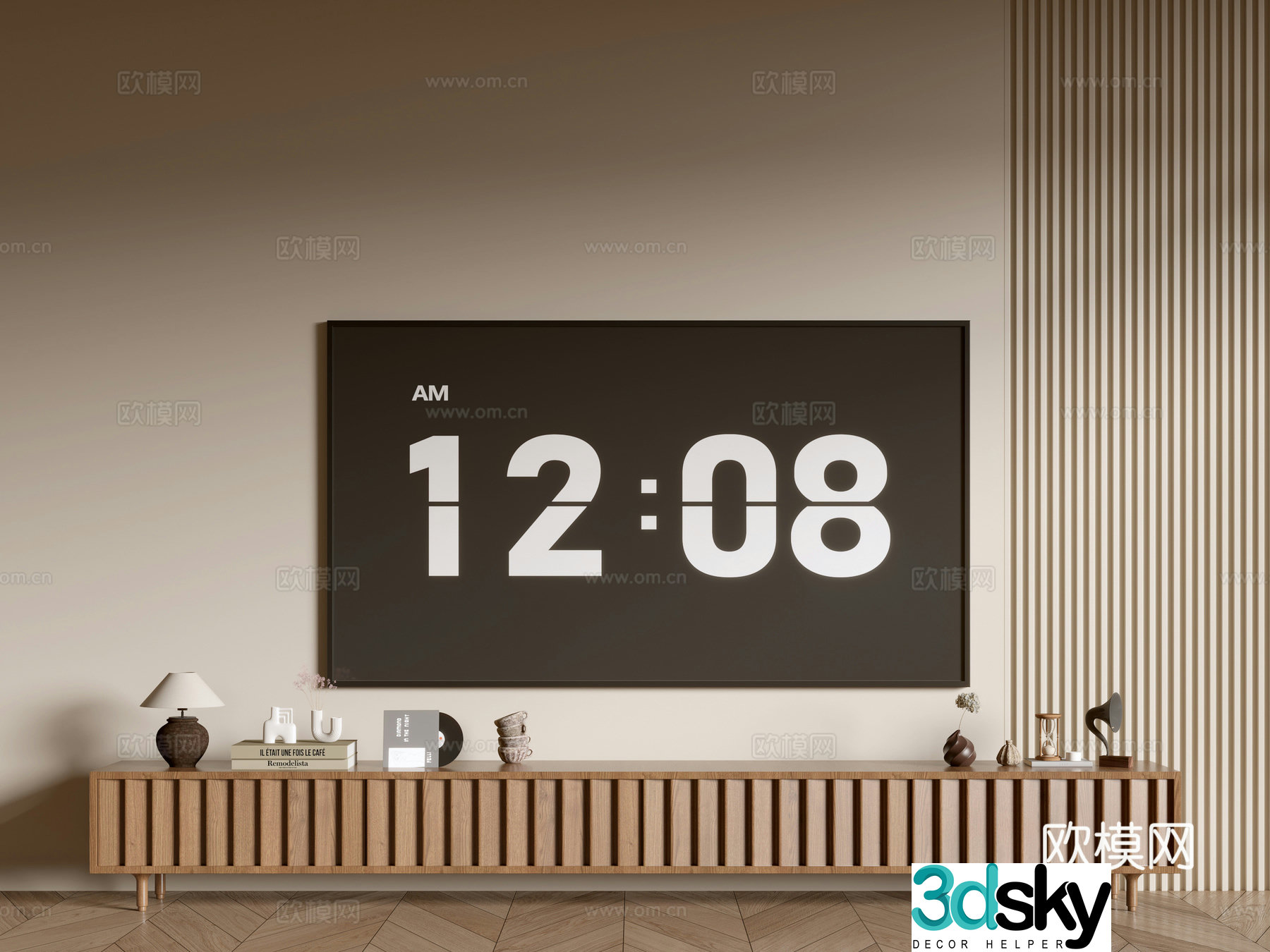 Nordic TV cabinet 3d model
