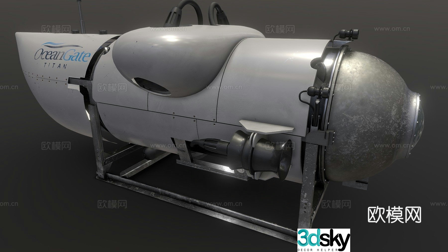 submarine submersible 3d model