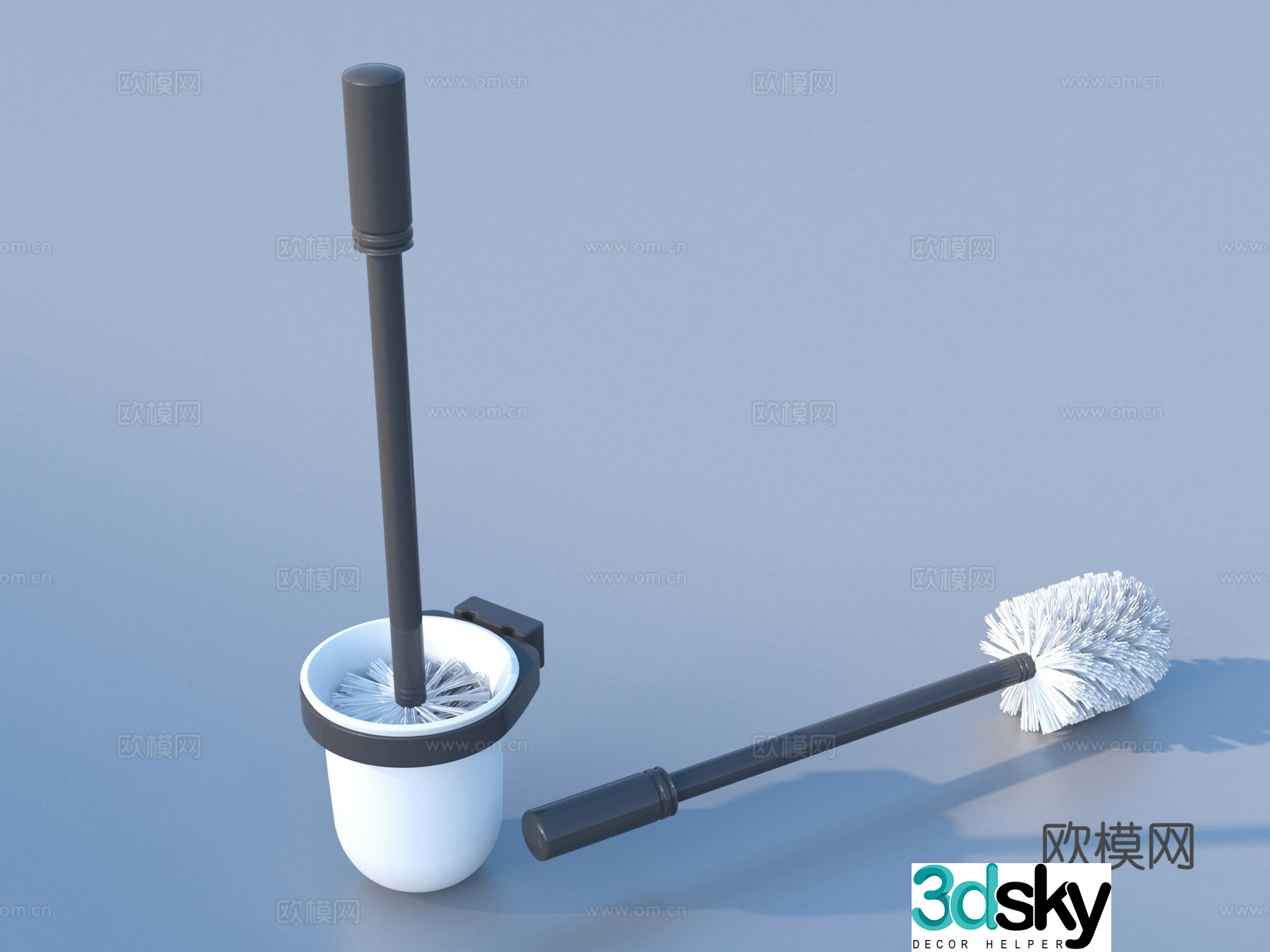 toilet brush toilet brush 3d model