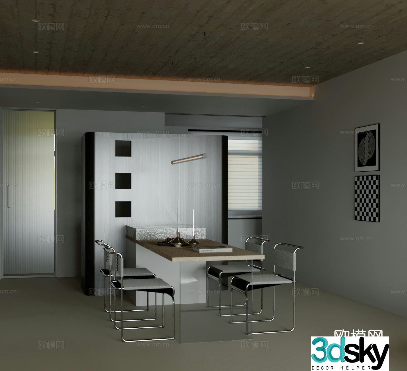 Modern restaurant 3d model