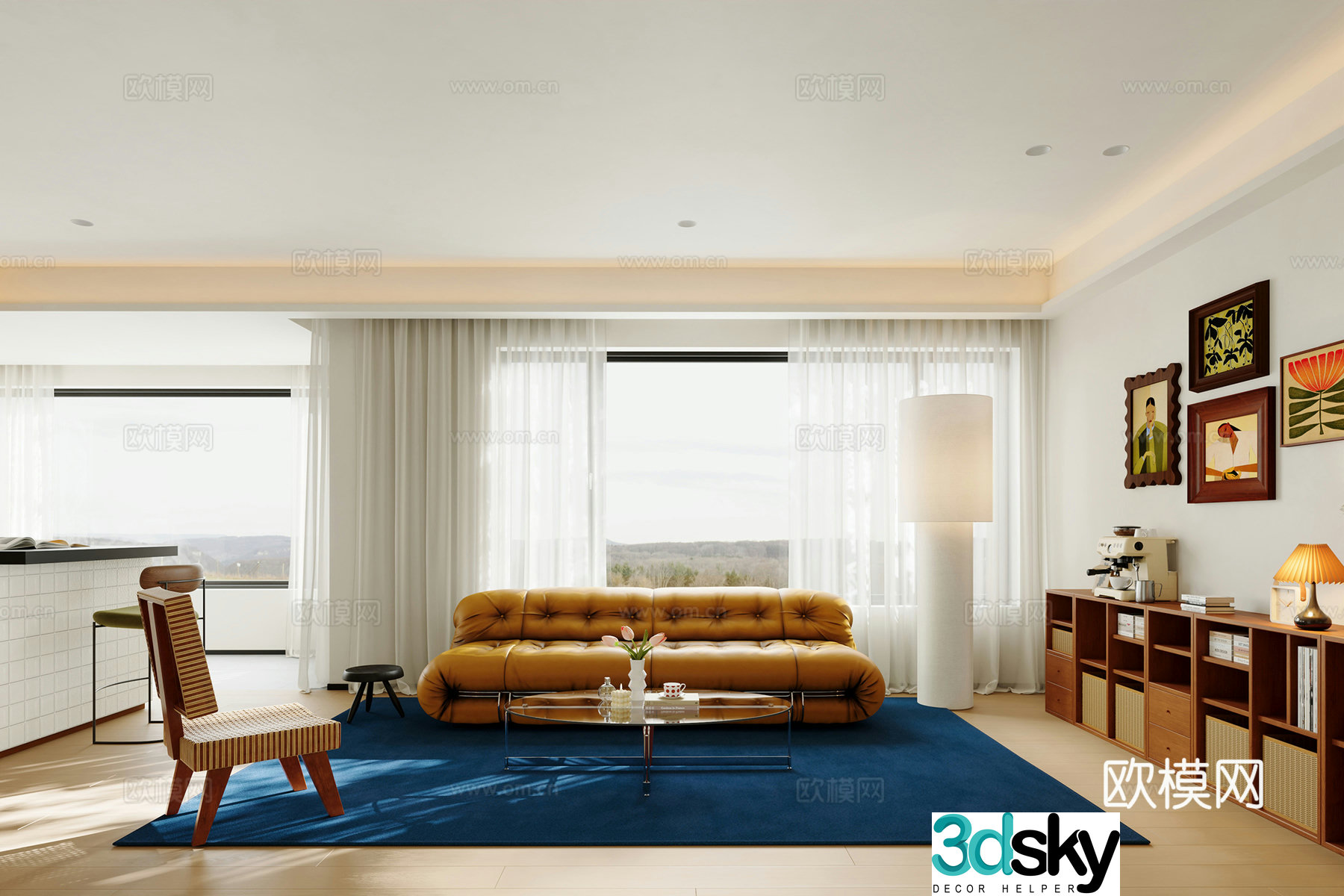 Medieval style living room 3D model
