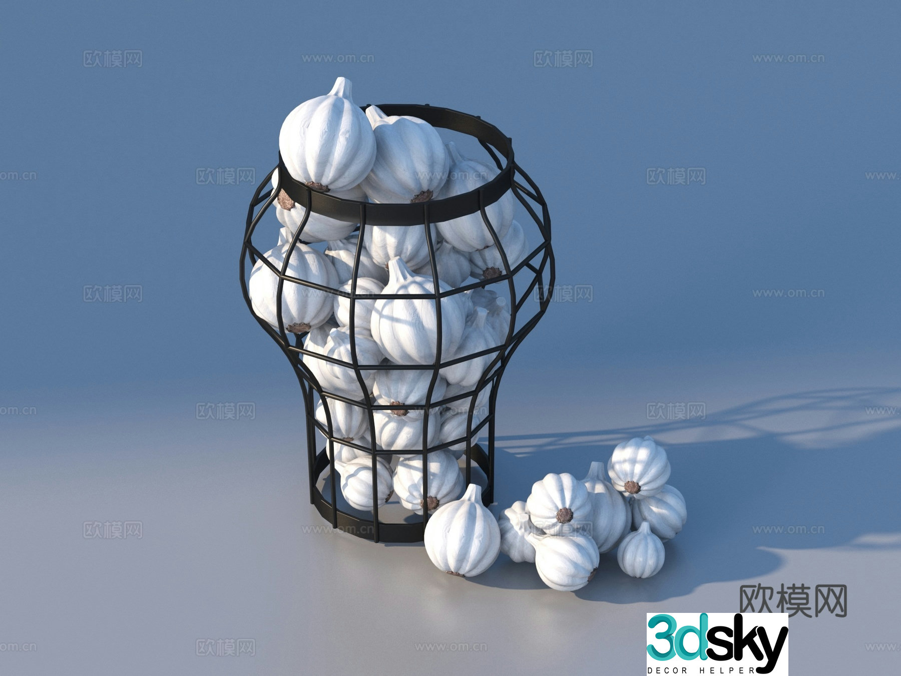 Garlic vegetable ornaments 3D model