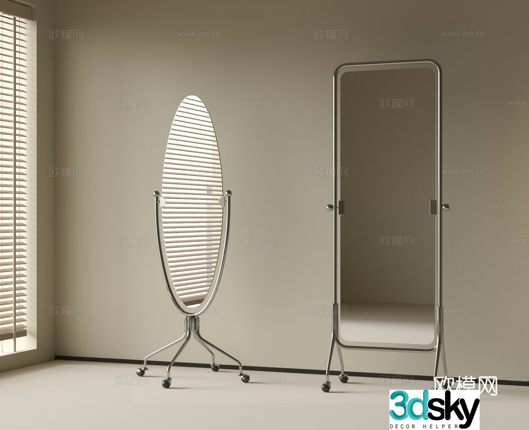 Mirror full-length mirror full-length mirror 3d model