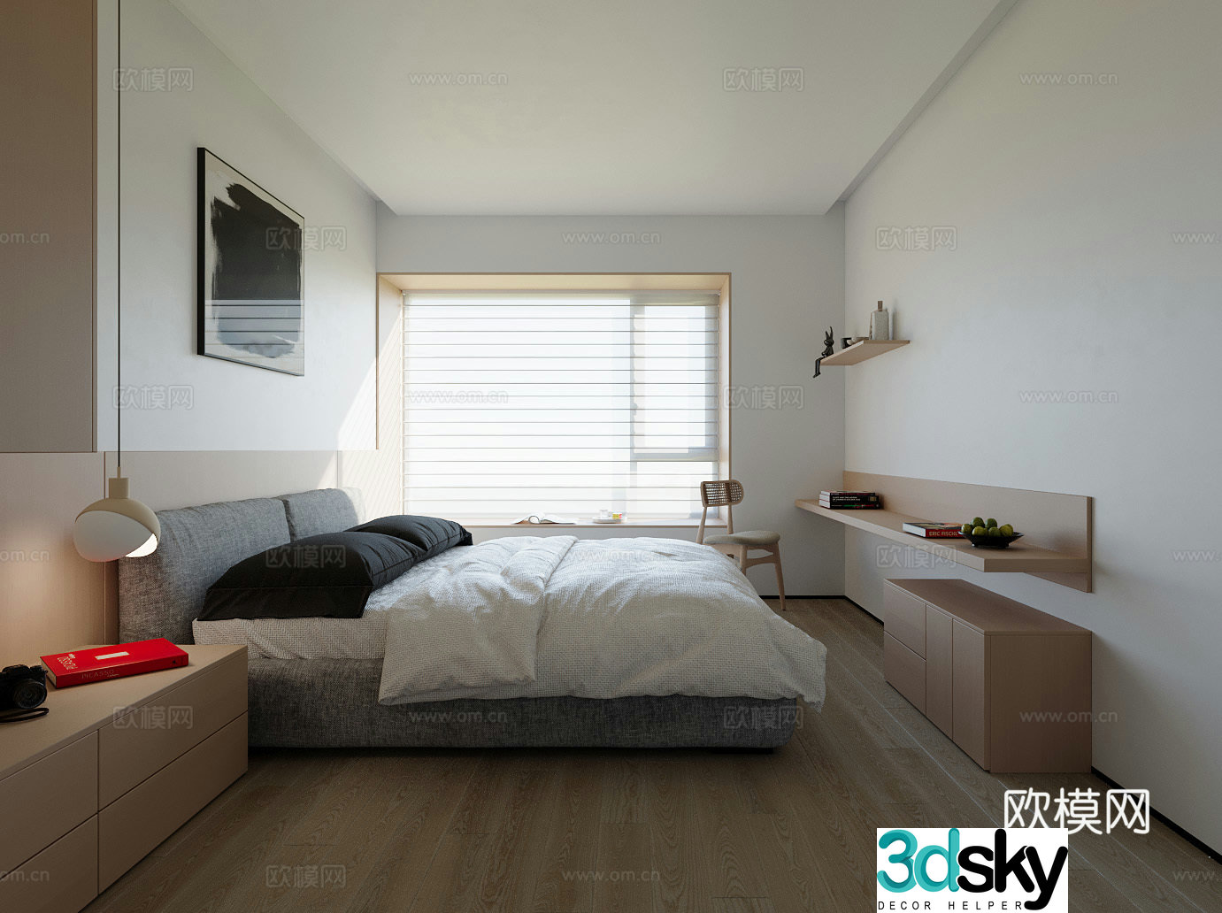 Modern bedroom master bedroom 3d model