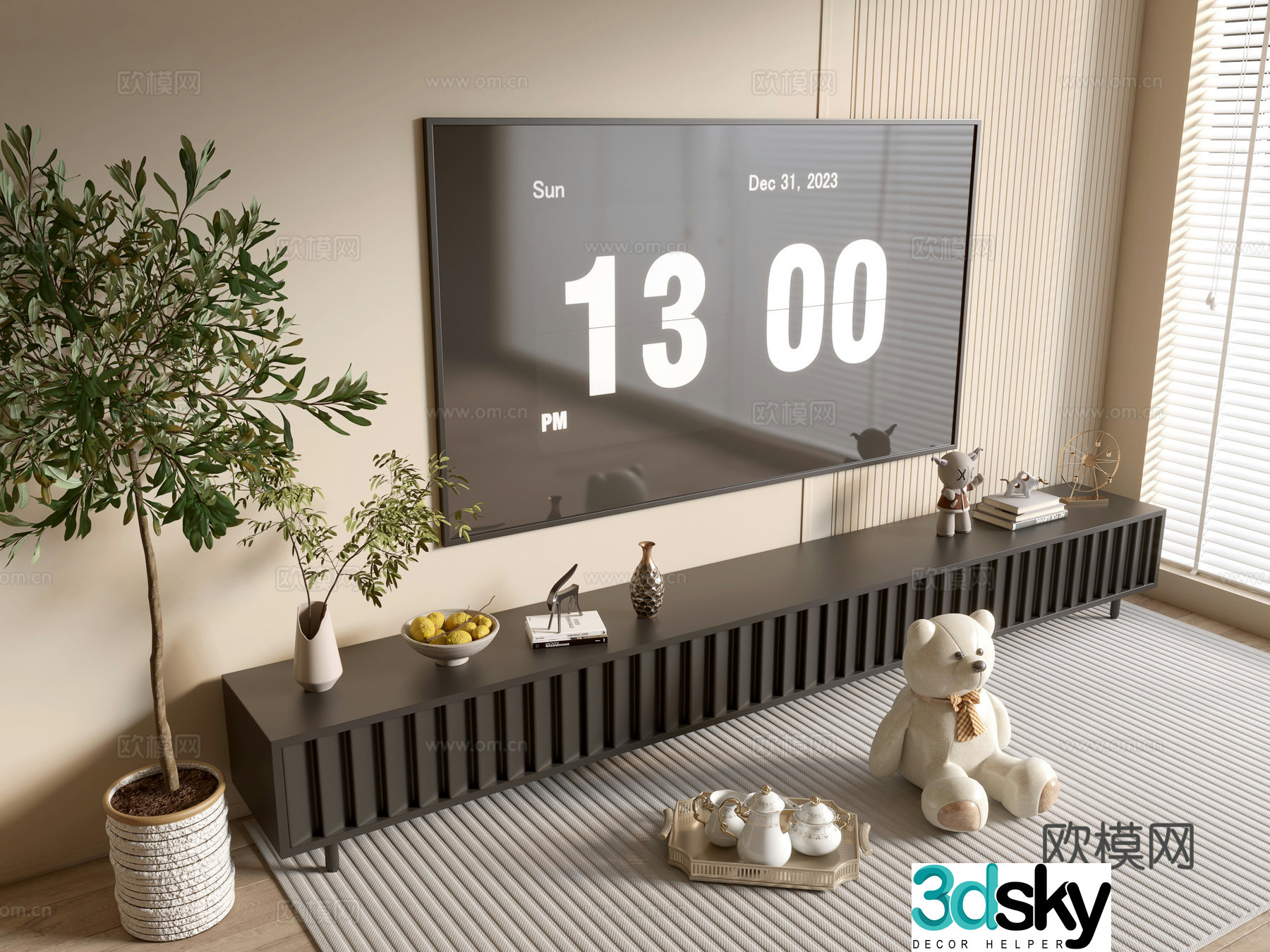 Modern TV cabinet 3d model