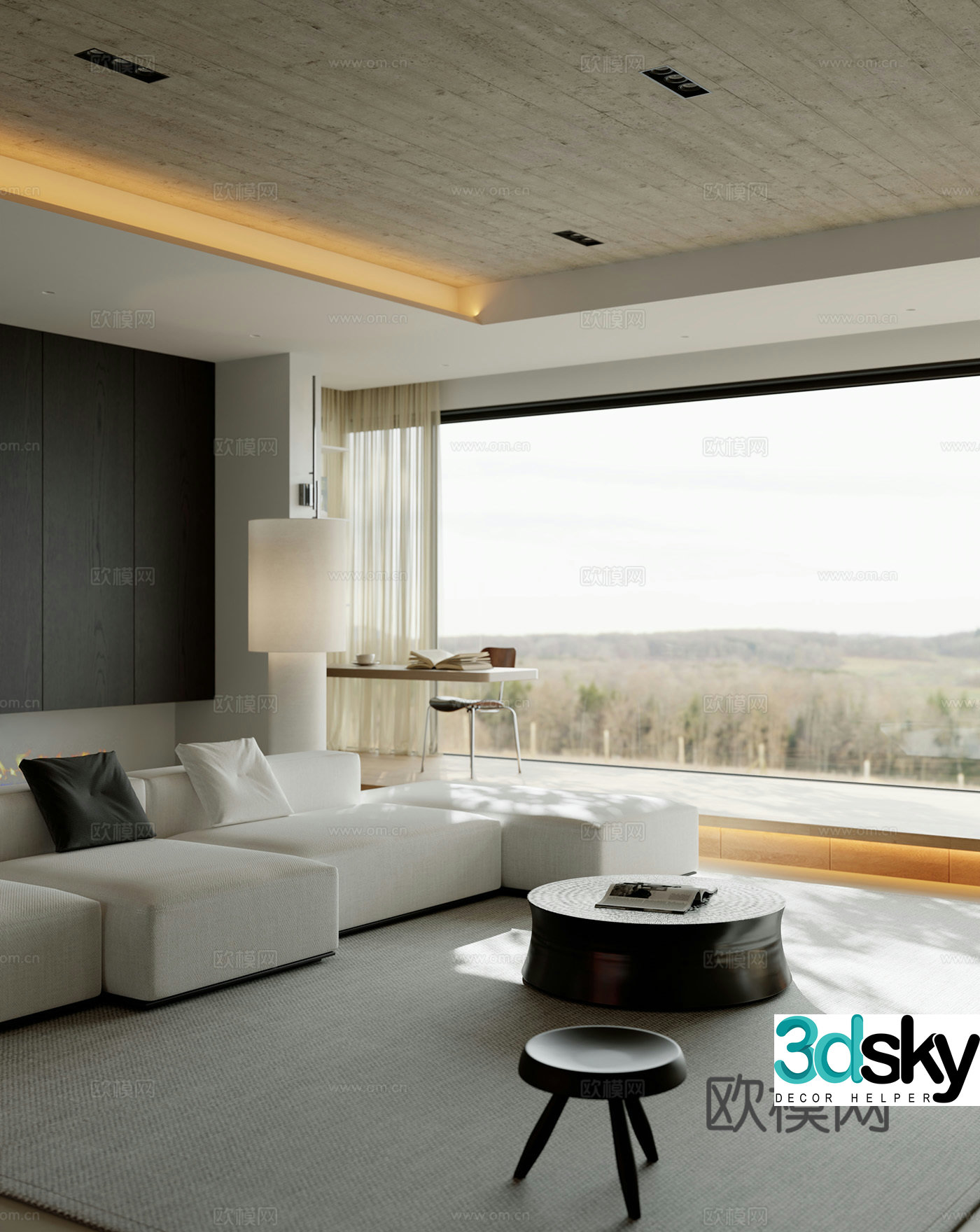 Modern living room 3d model