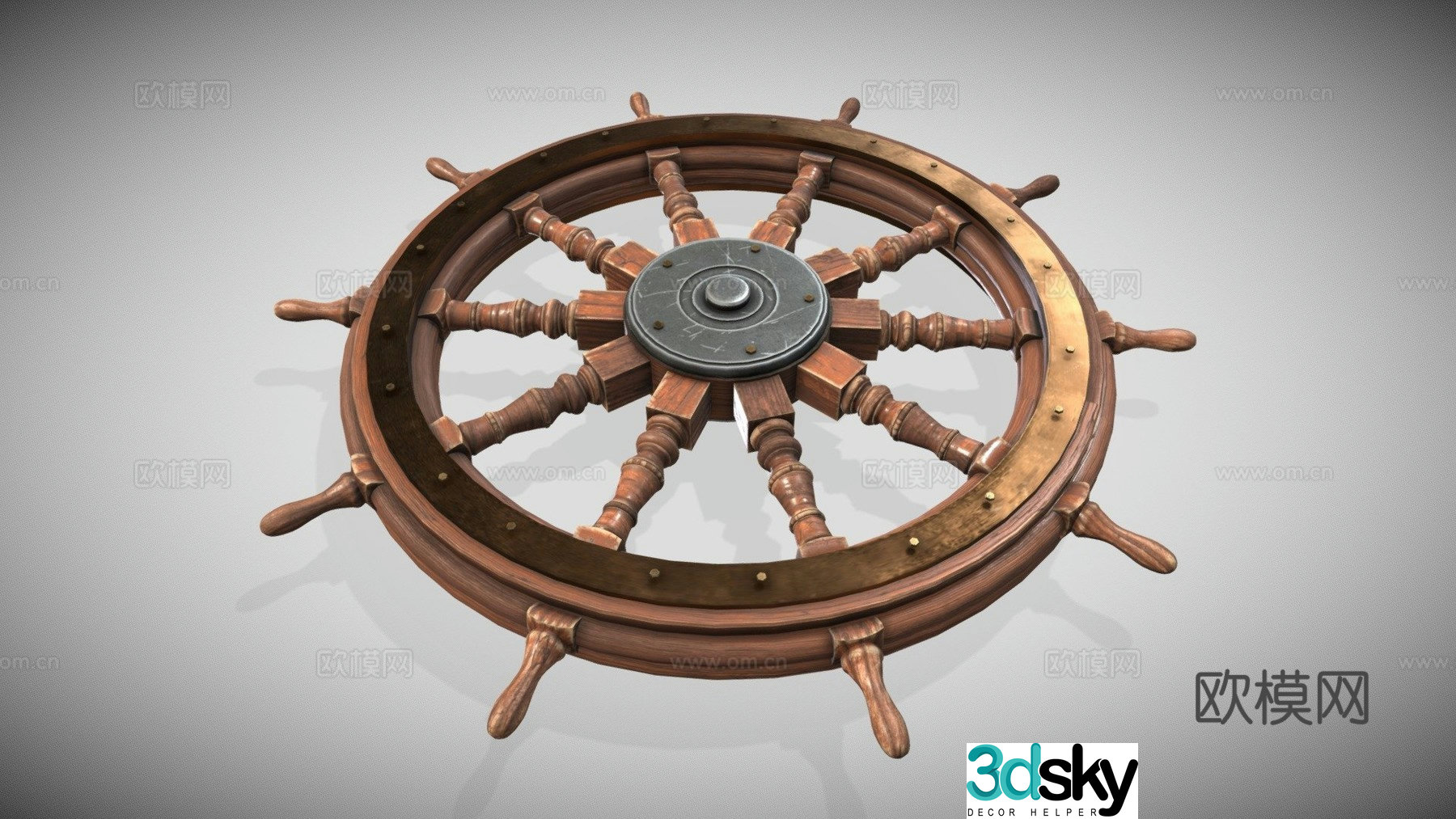 sailing ship rudder 3d model