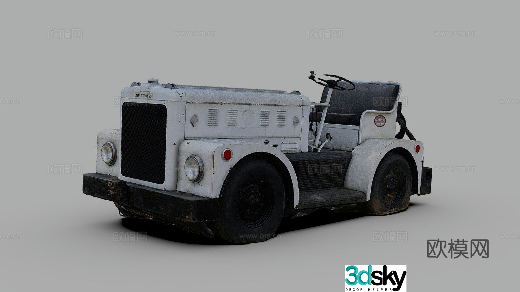 trailer construction vehicle 3d model