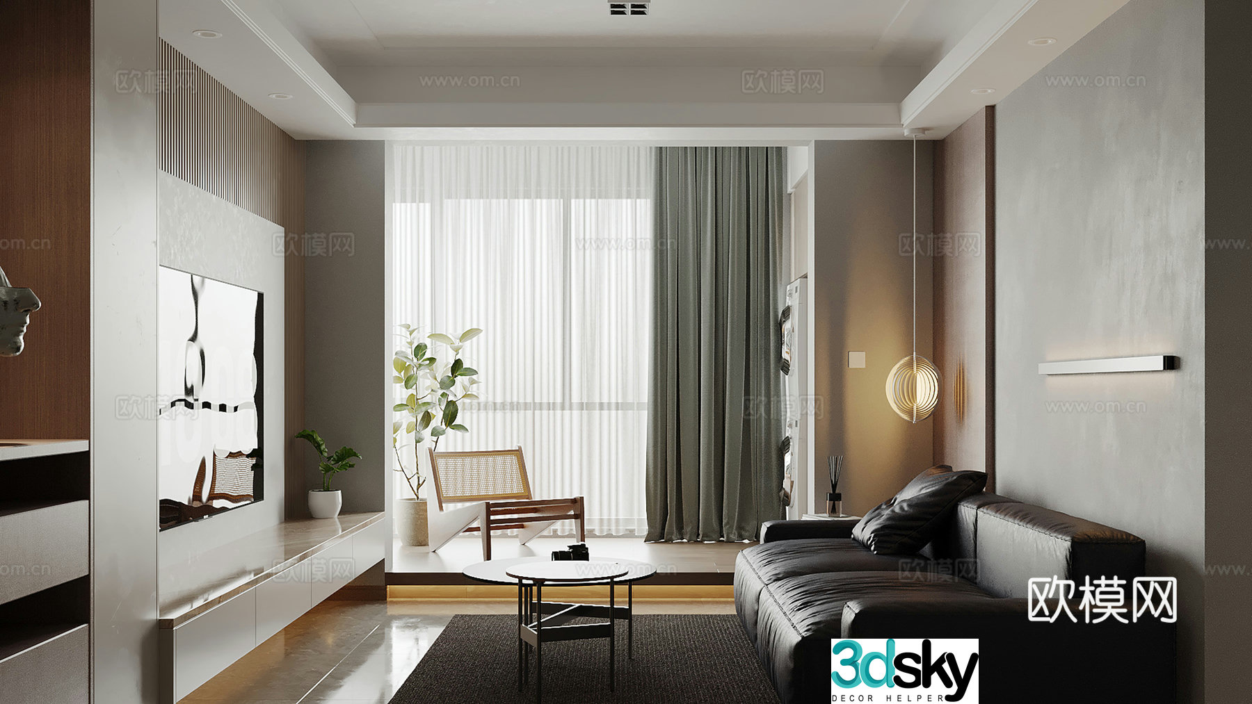 Modern living room 3d model