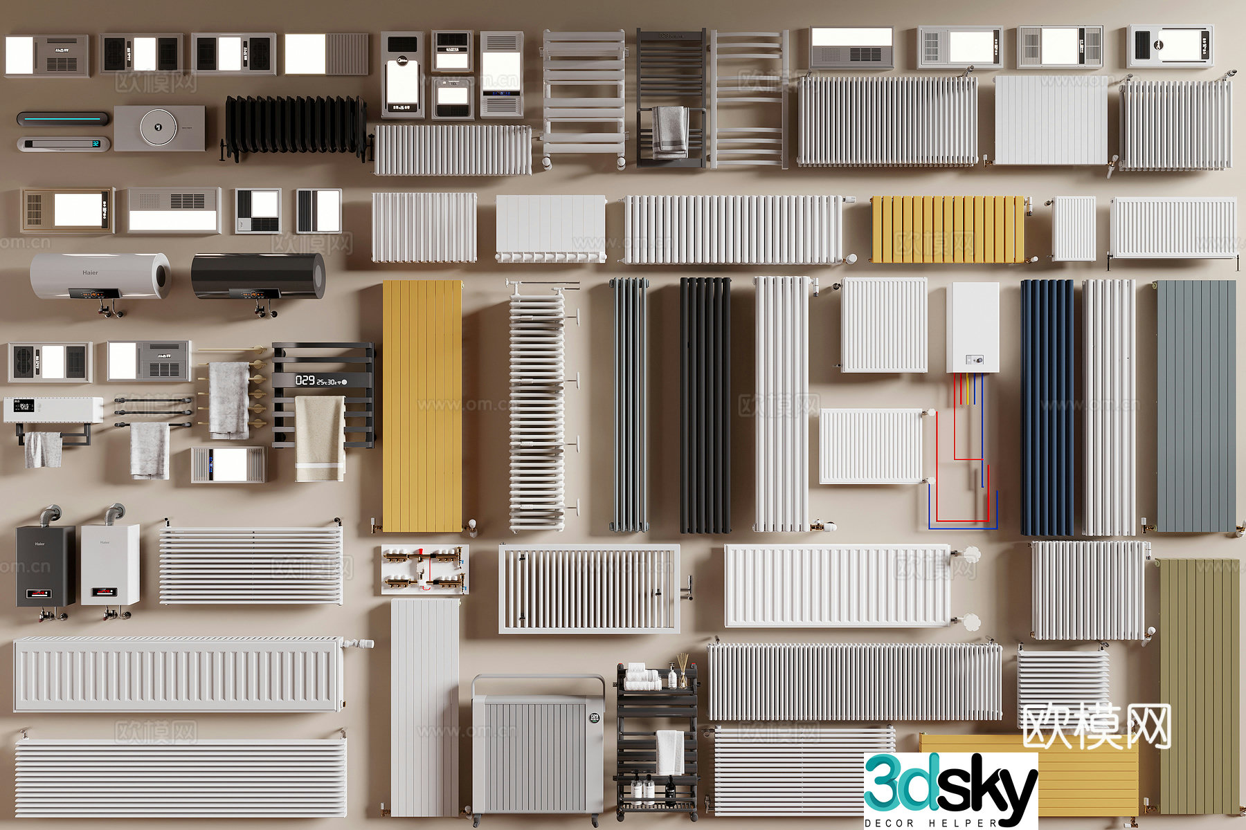 Modern radiator 3d model