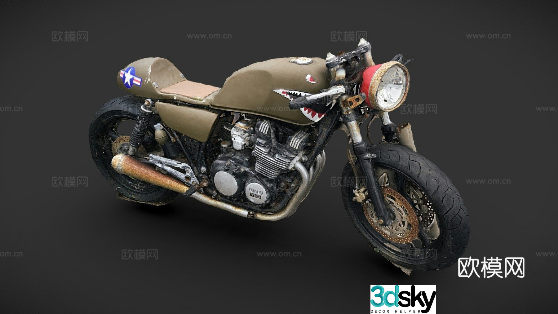 old motorcycle motorcycle 3d model
