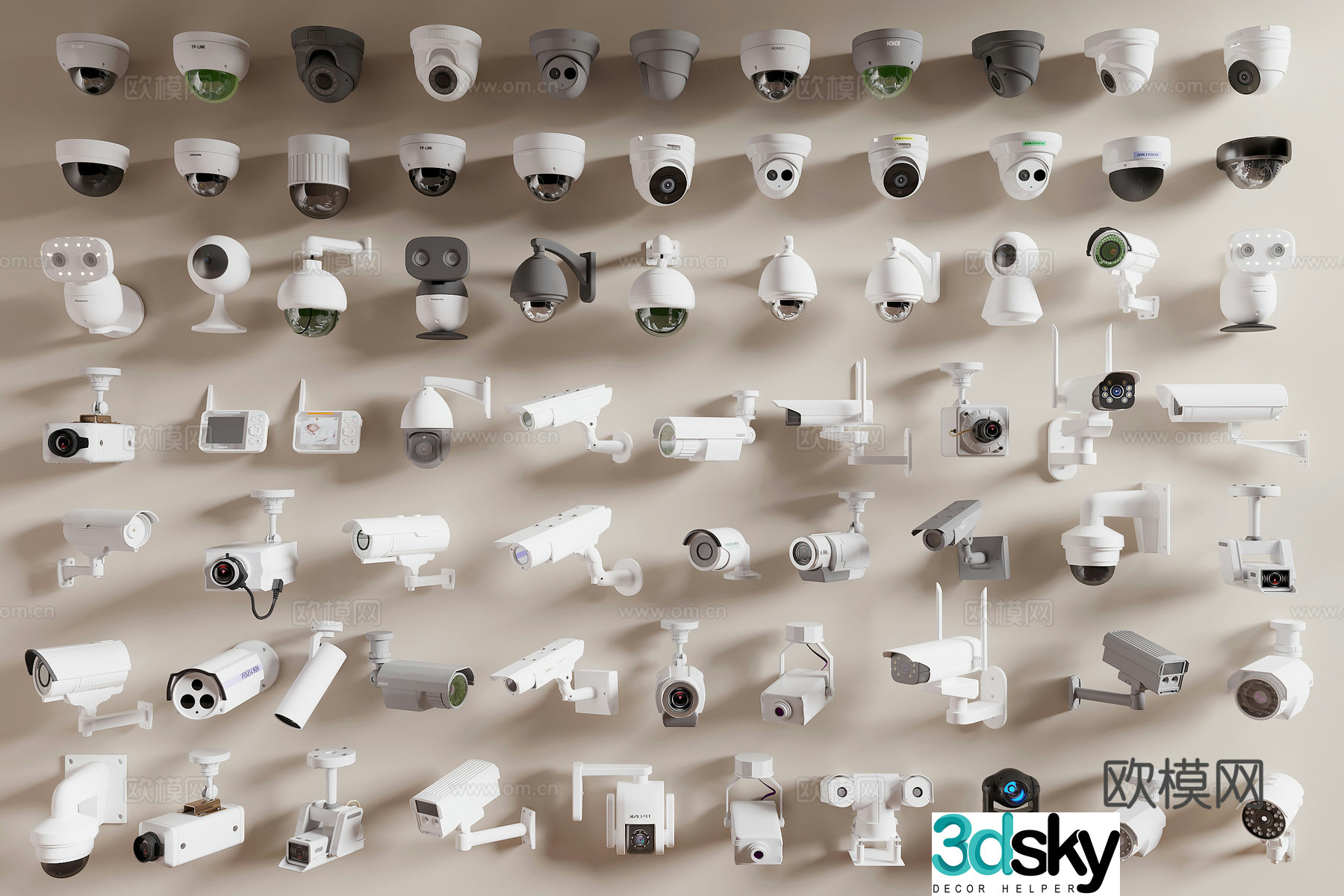 Security surveillance camera 3d model