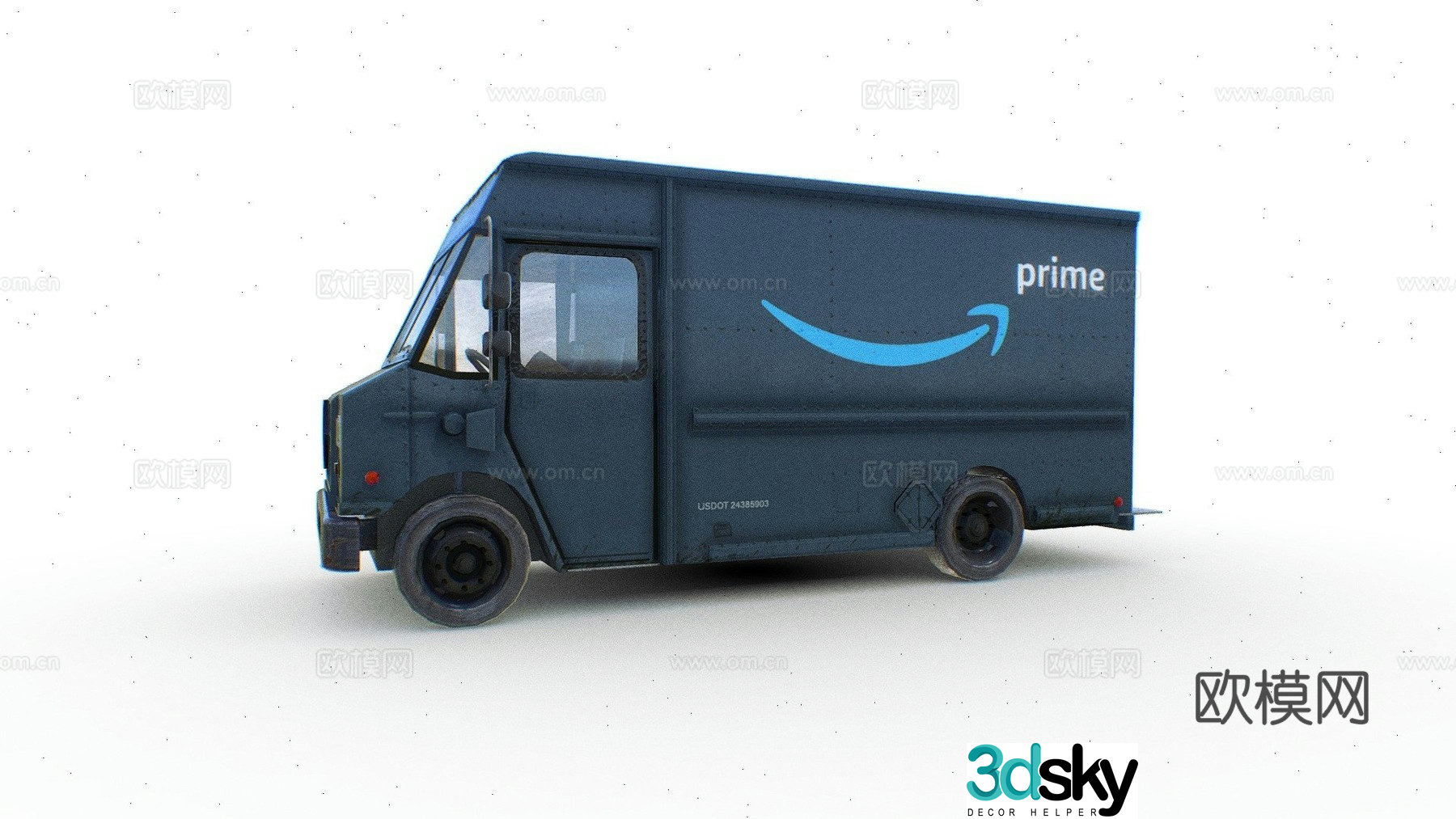 courier truck 3d model