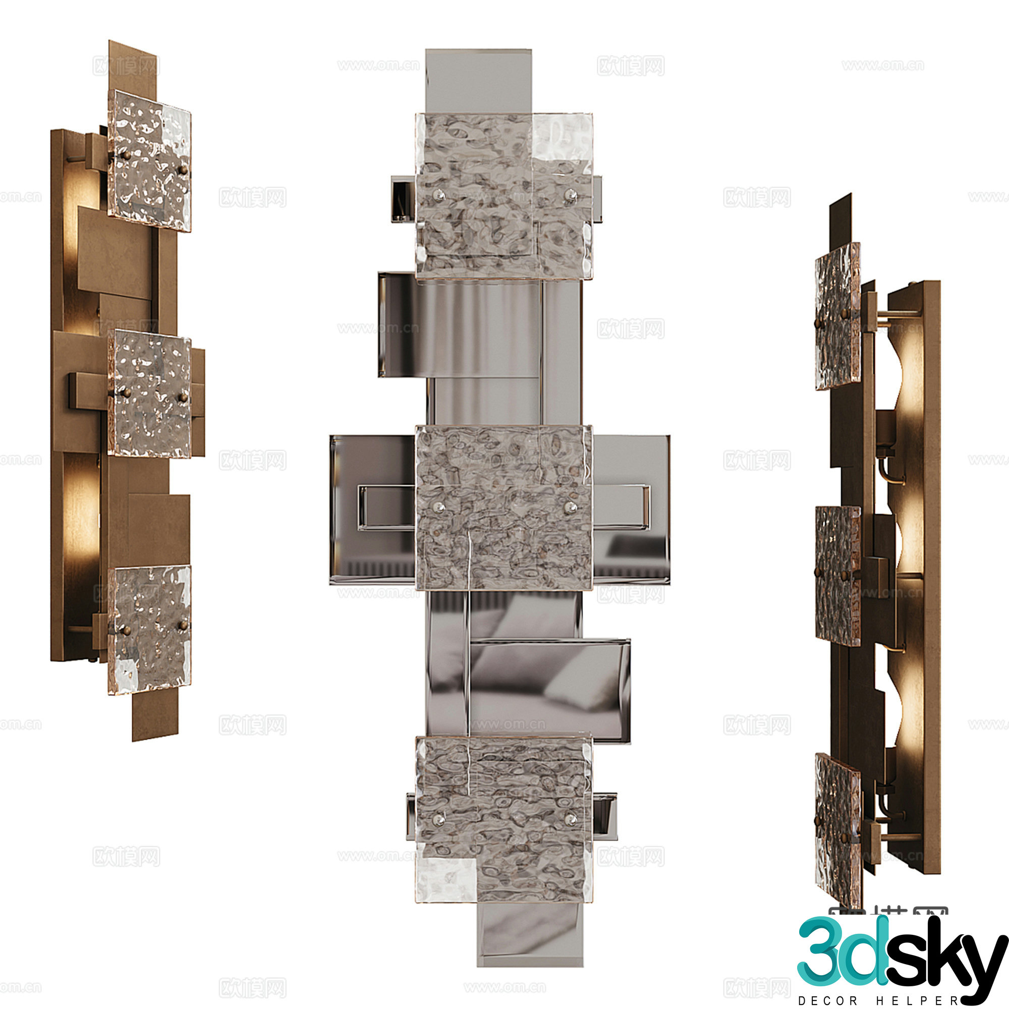 Light luxury wall lamp 3D model
