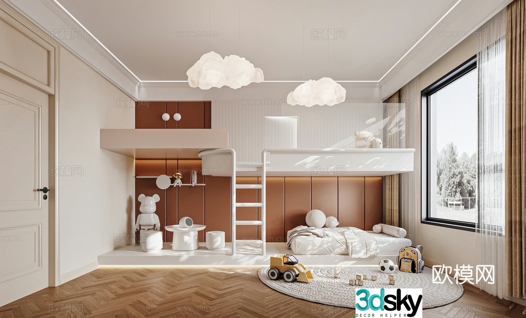 Modern children’s room children’s room 3d model