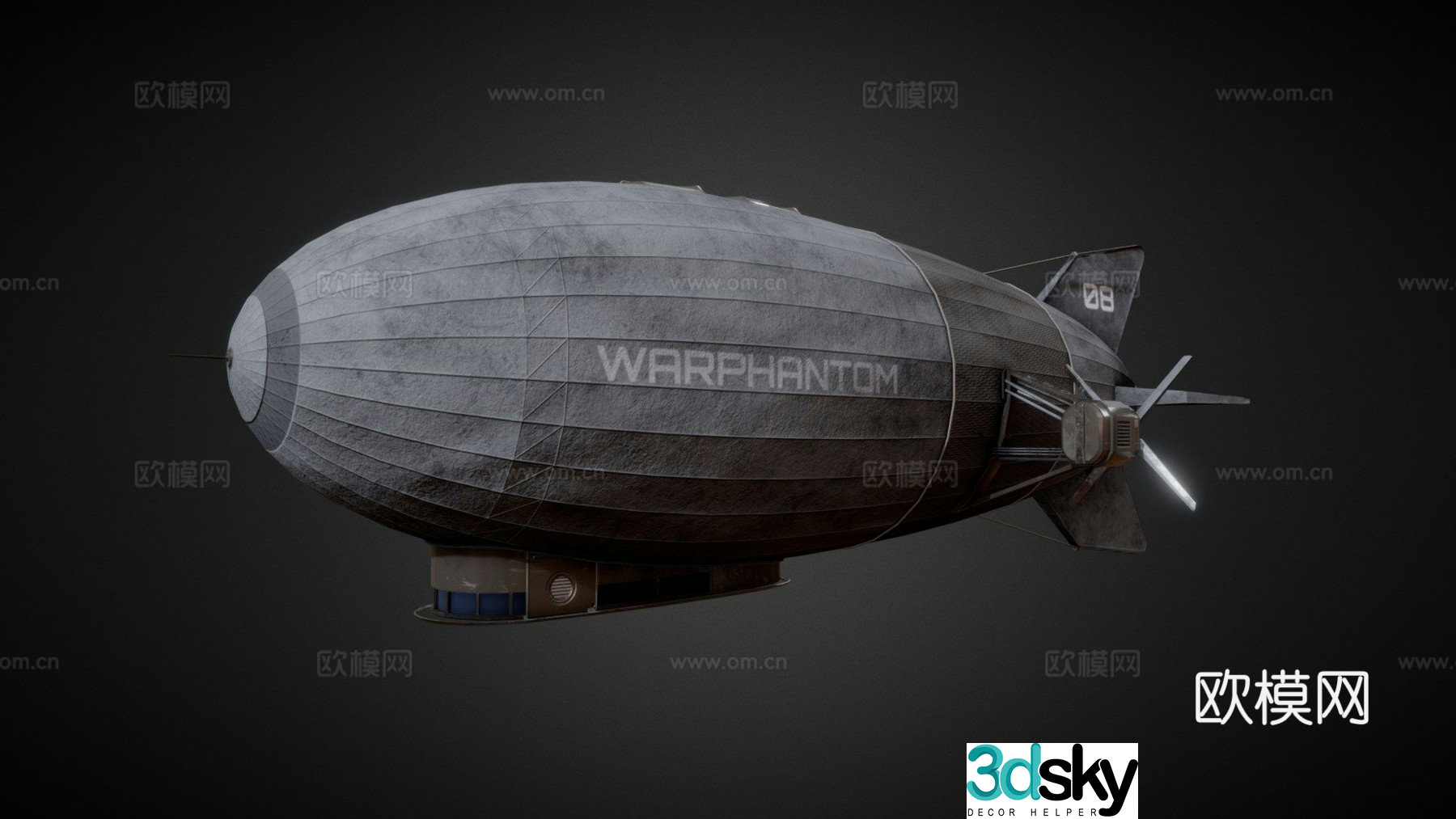 airship 3d model