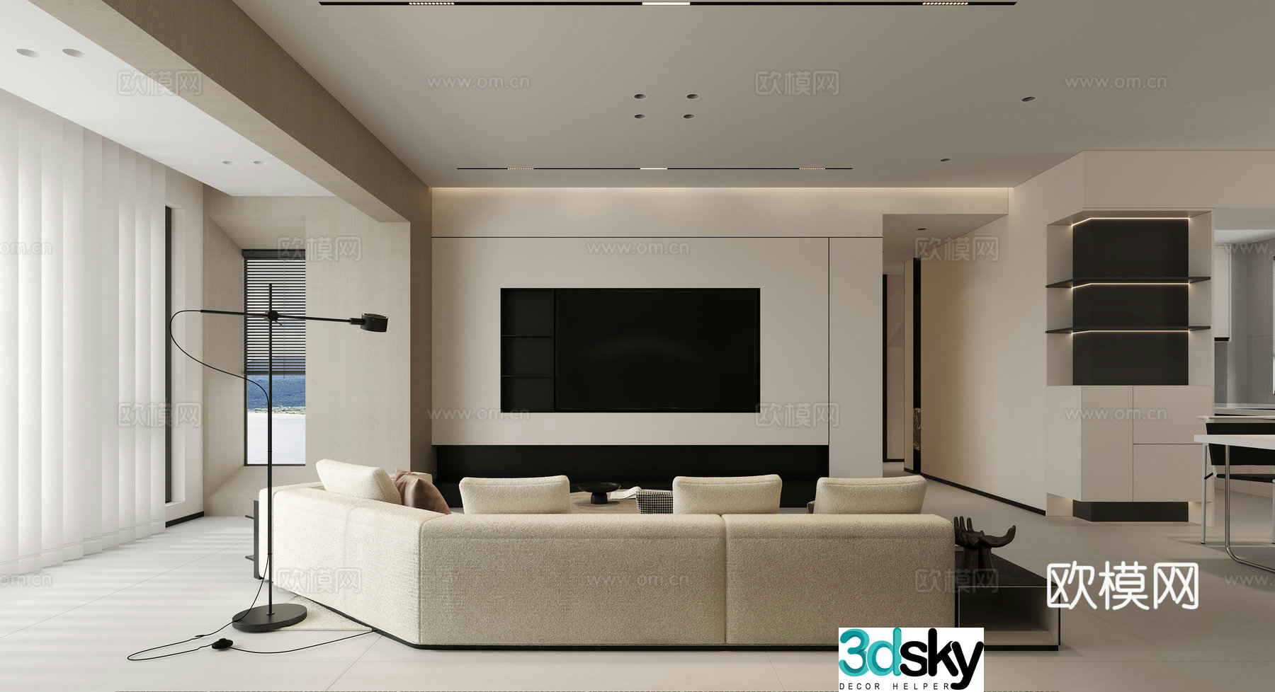 Modern living room 3d model