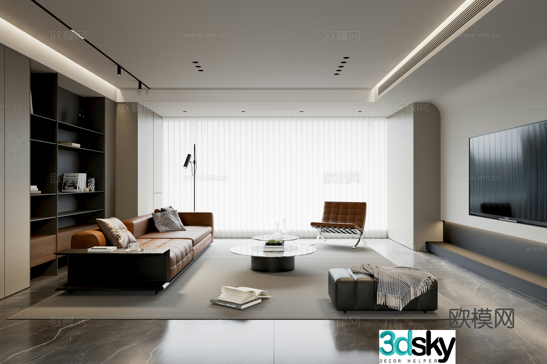 Modern living room 3d model