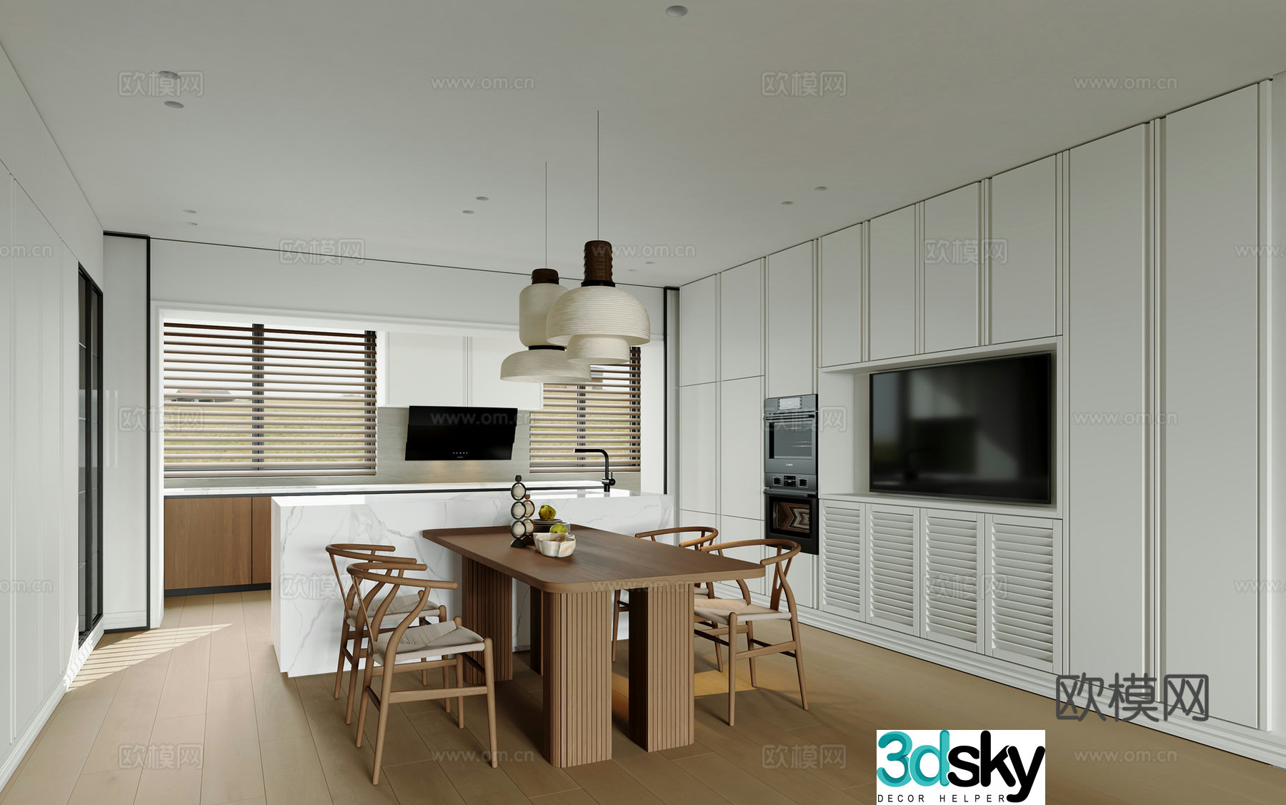 Modern restaurant 3d model