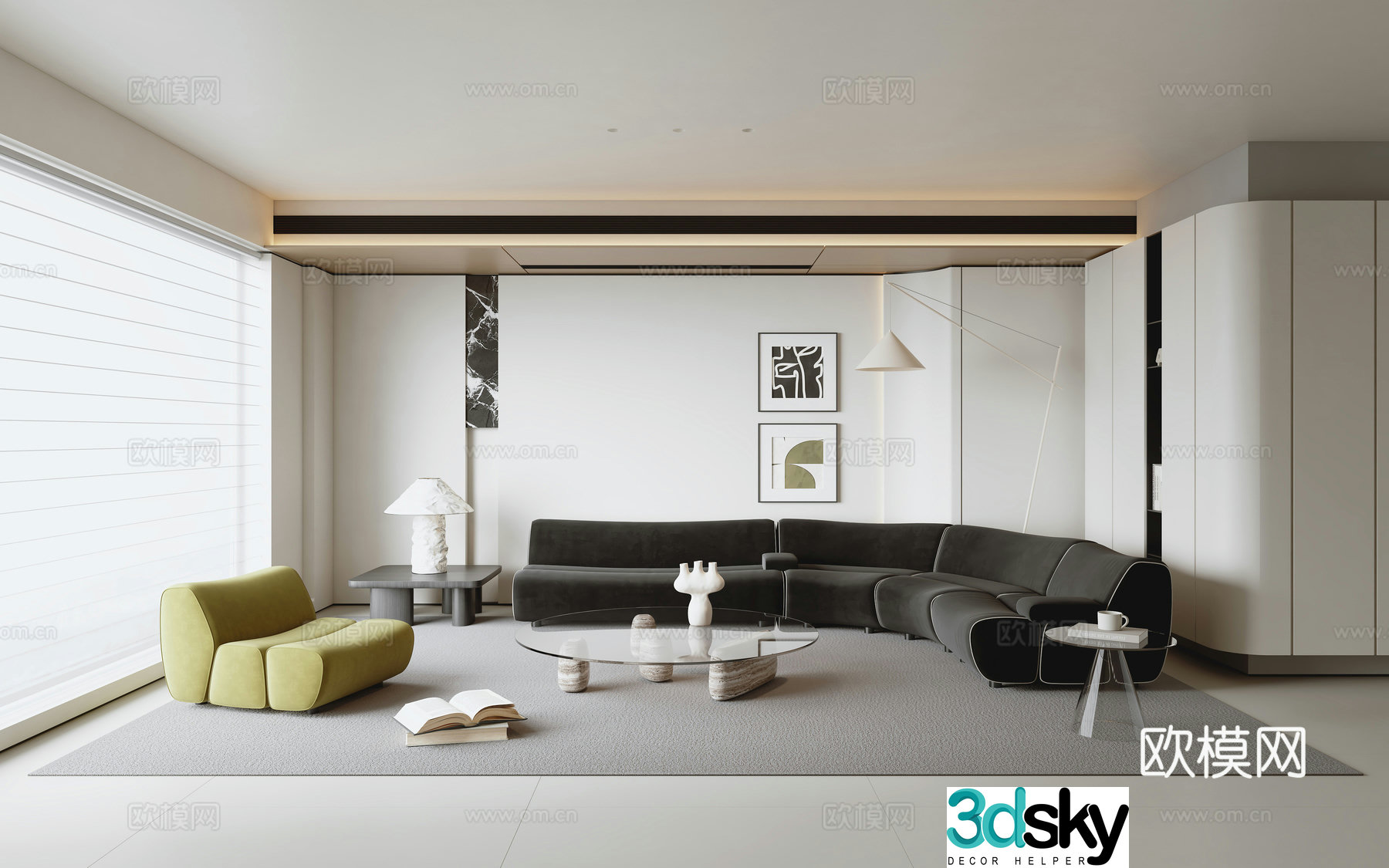 Modern living room 3d model