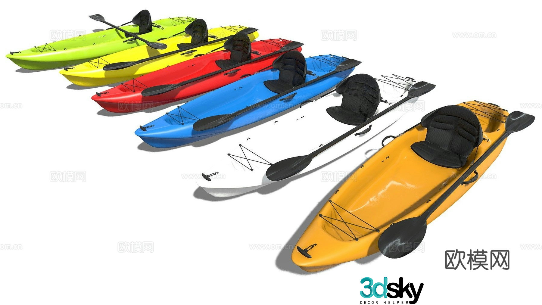 kayak 3d model