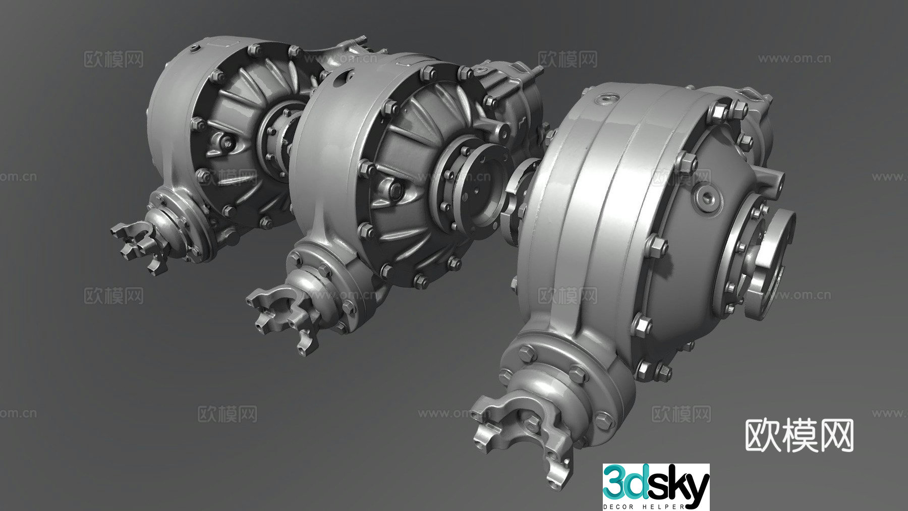Industrial equipment engine 3d model