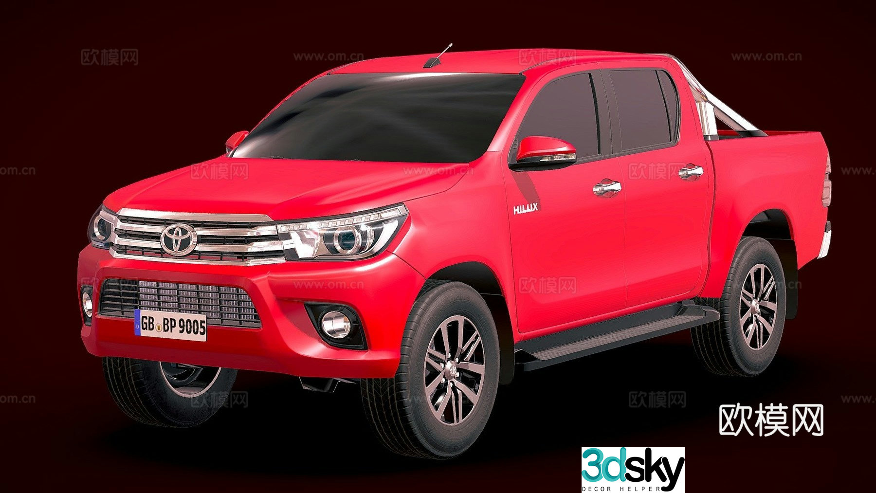 toyota pickup truck 3d model