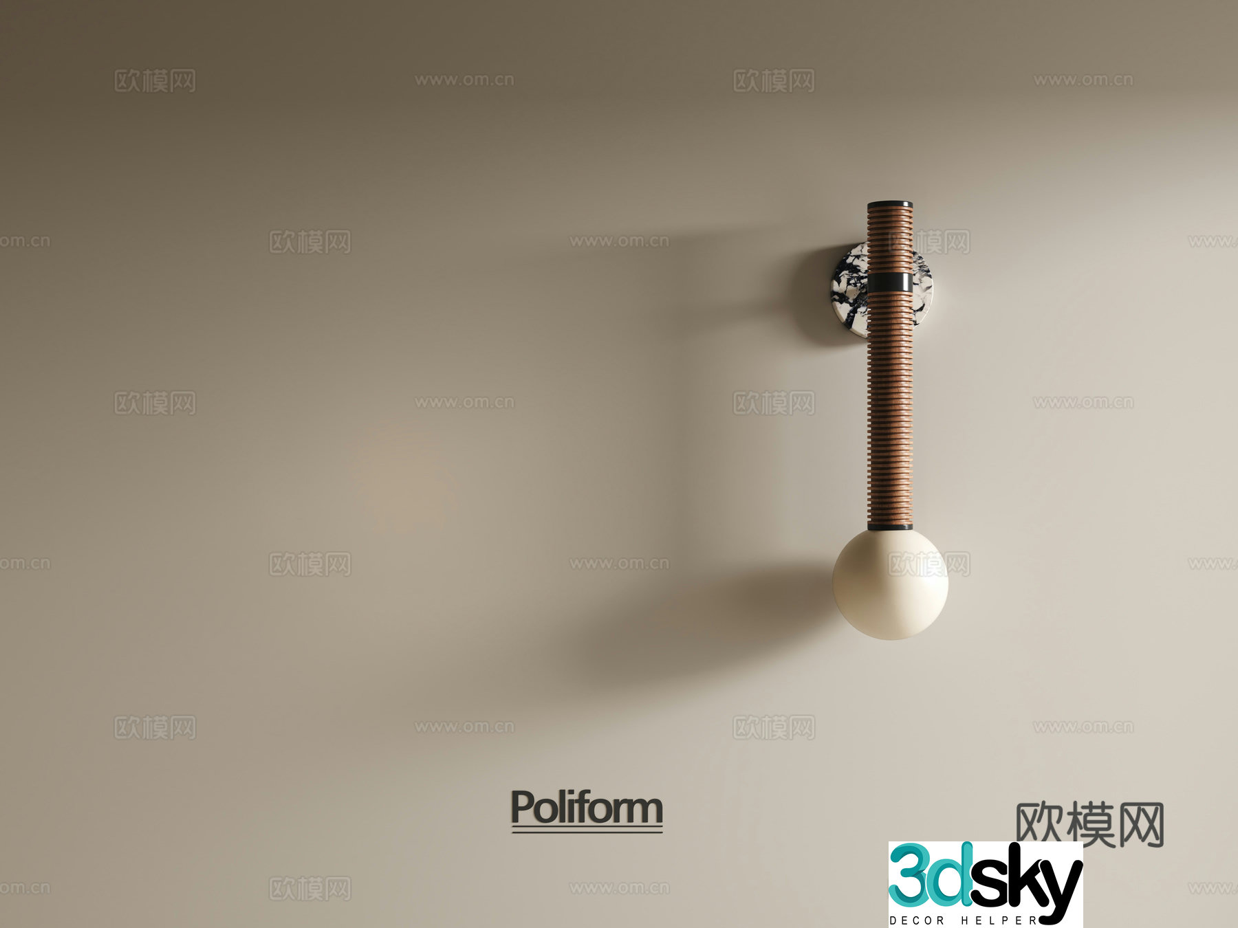 Medieval style wall lamp bedside wall lamp 3d model