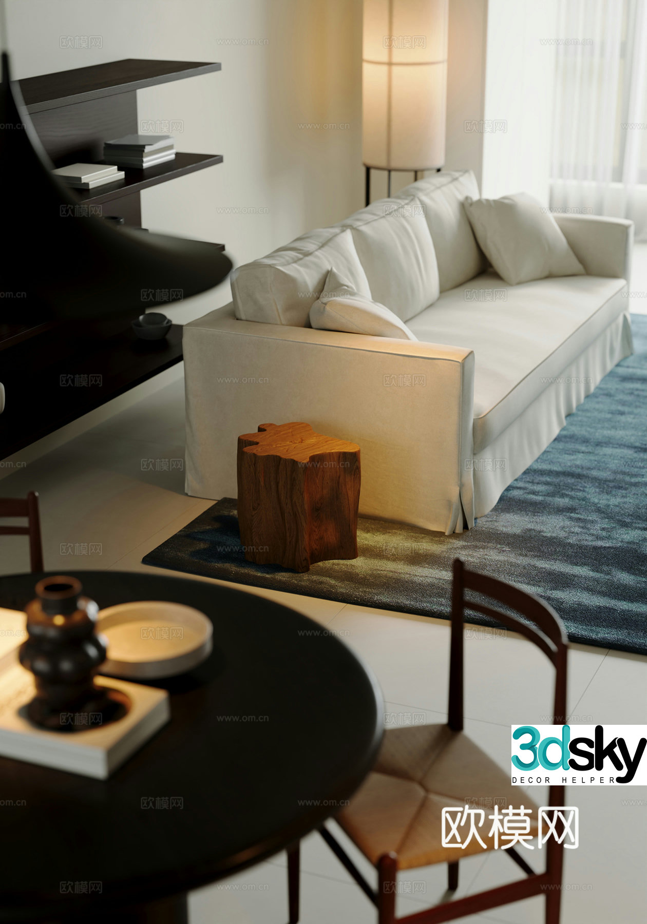 Modern sectional sofa 3d model